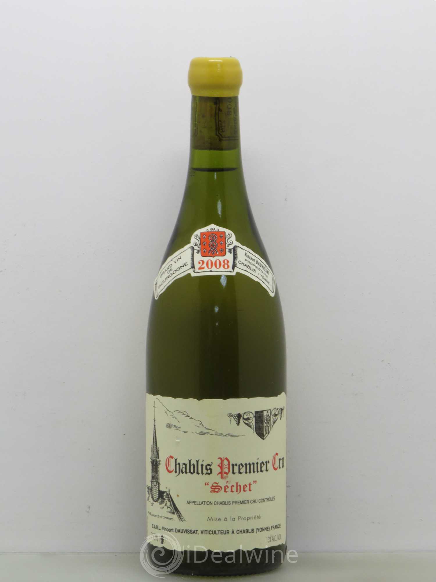 Chablis 1er Cru Séchet Vincent Dauvissat (Domaine) 2008 - Lot de 1 bouteille - 0