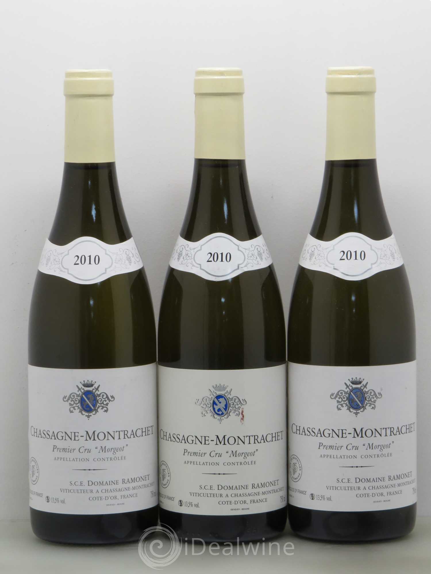 Chassagne-Montrachet 1er Cru Morgeot Ramonet (Domaine) 2010 - Lot de 3 bouteilles - 0