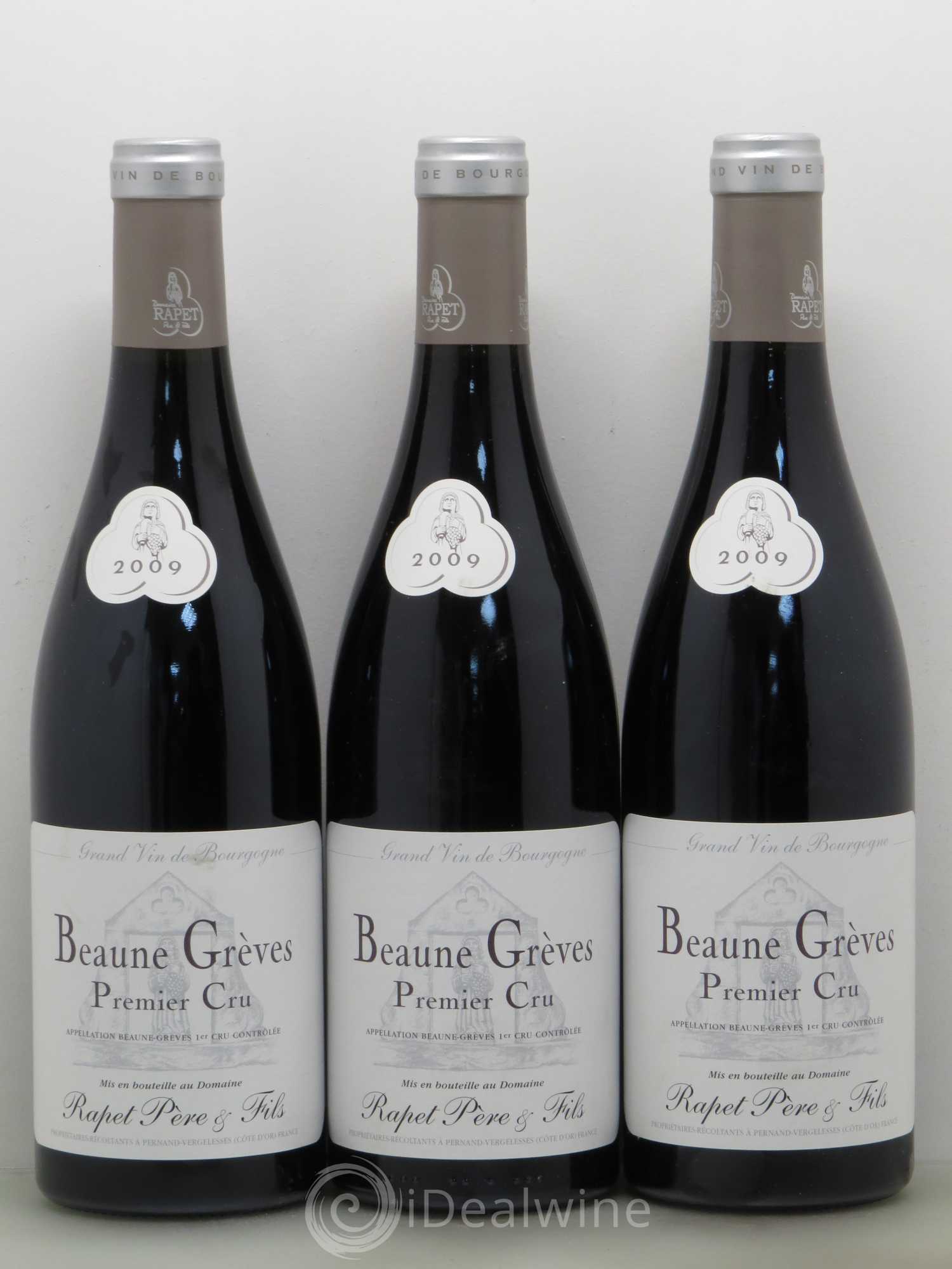 Beaune 1er Cru Greve Rapet 2009 - Posten von 3 Flaschen - 0
