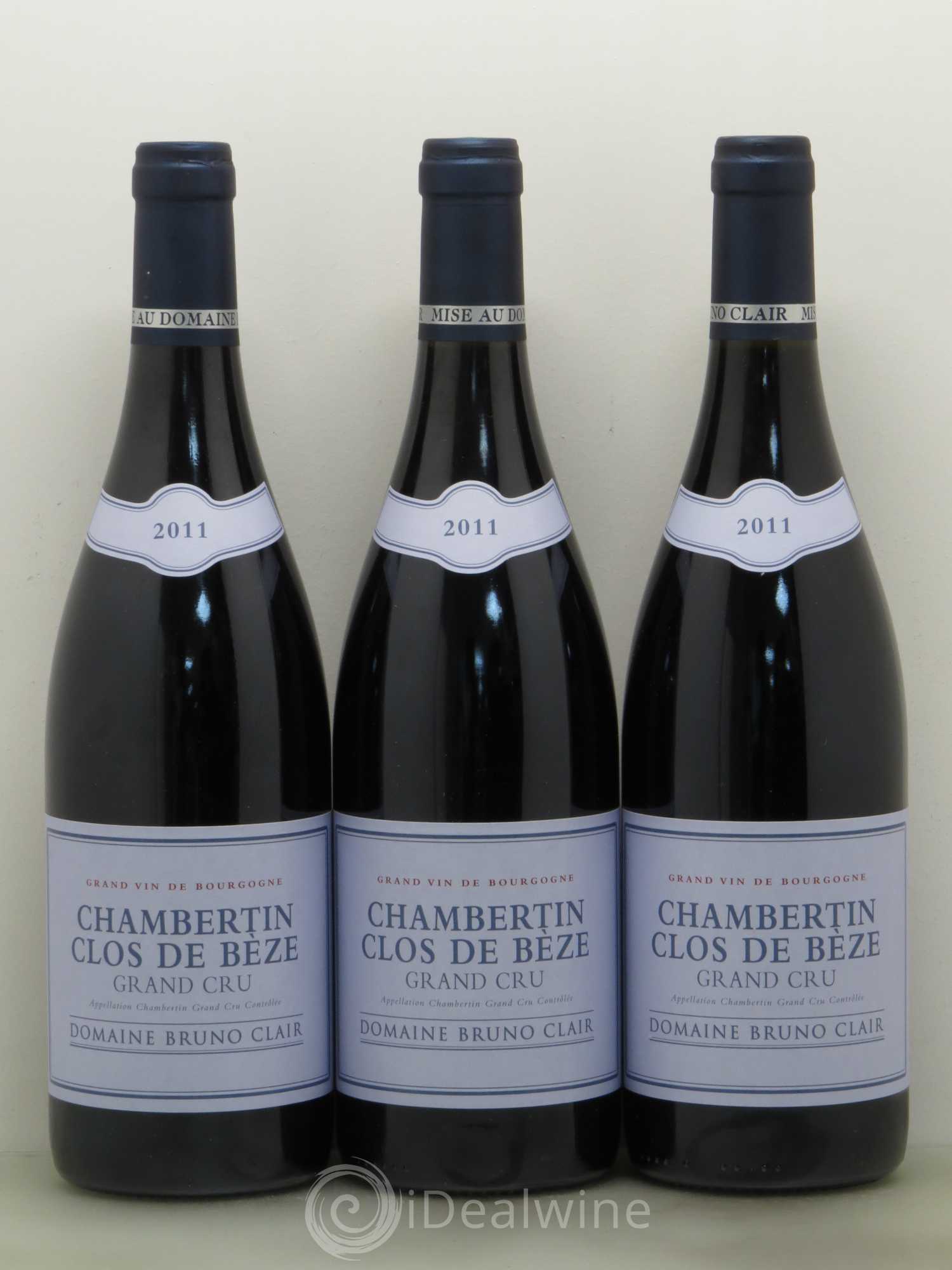 Chambertin Clos de Bèze Grand Cru Bruno Clair (Domaine) 2011 - Lot de 3 bouteilles - 0