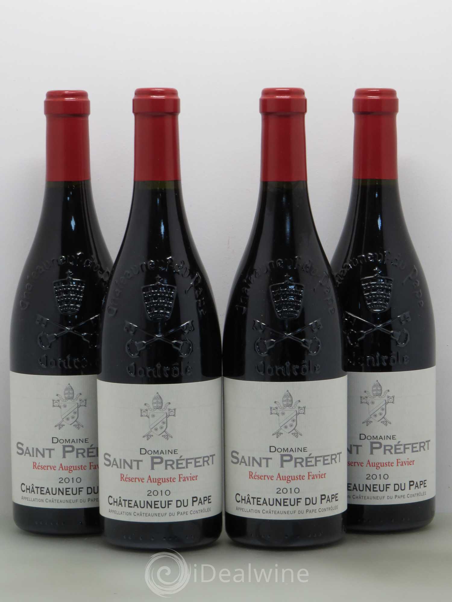 Châteauneuf-du-Pape Réserve Auguste Favier Domaine Saint-Préfert 2010 - Lot de 4 bouteilles - 0