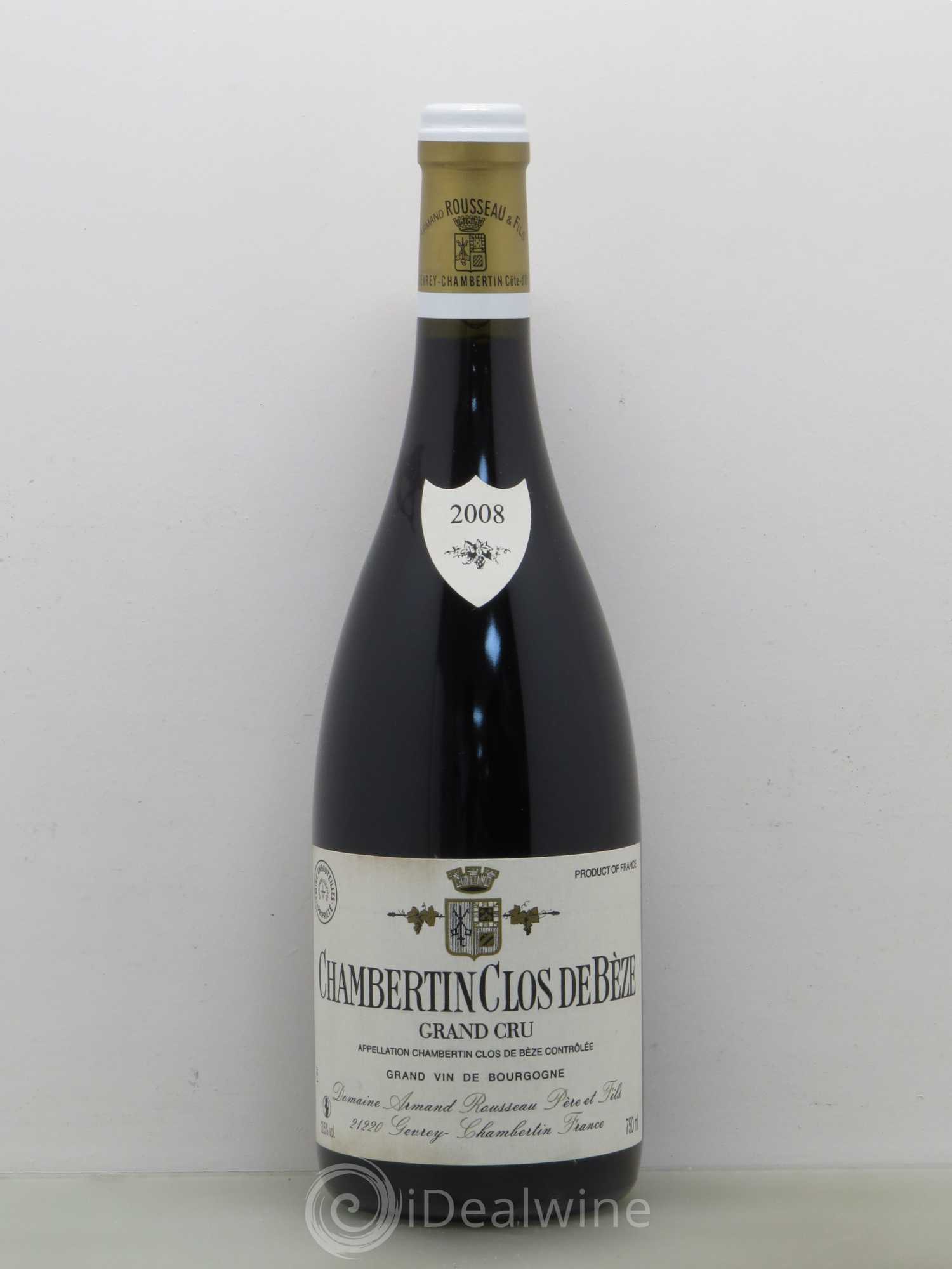 Chambertin Clos de Bèze Grand Cru Armand Rousseau (Domaine) 2008 - Lot de 1 bouteille - 0