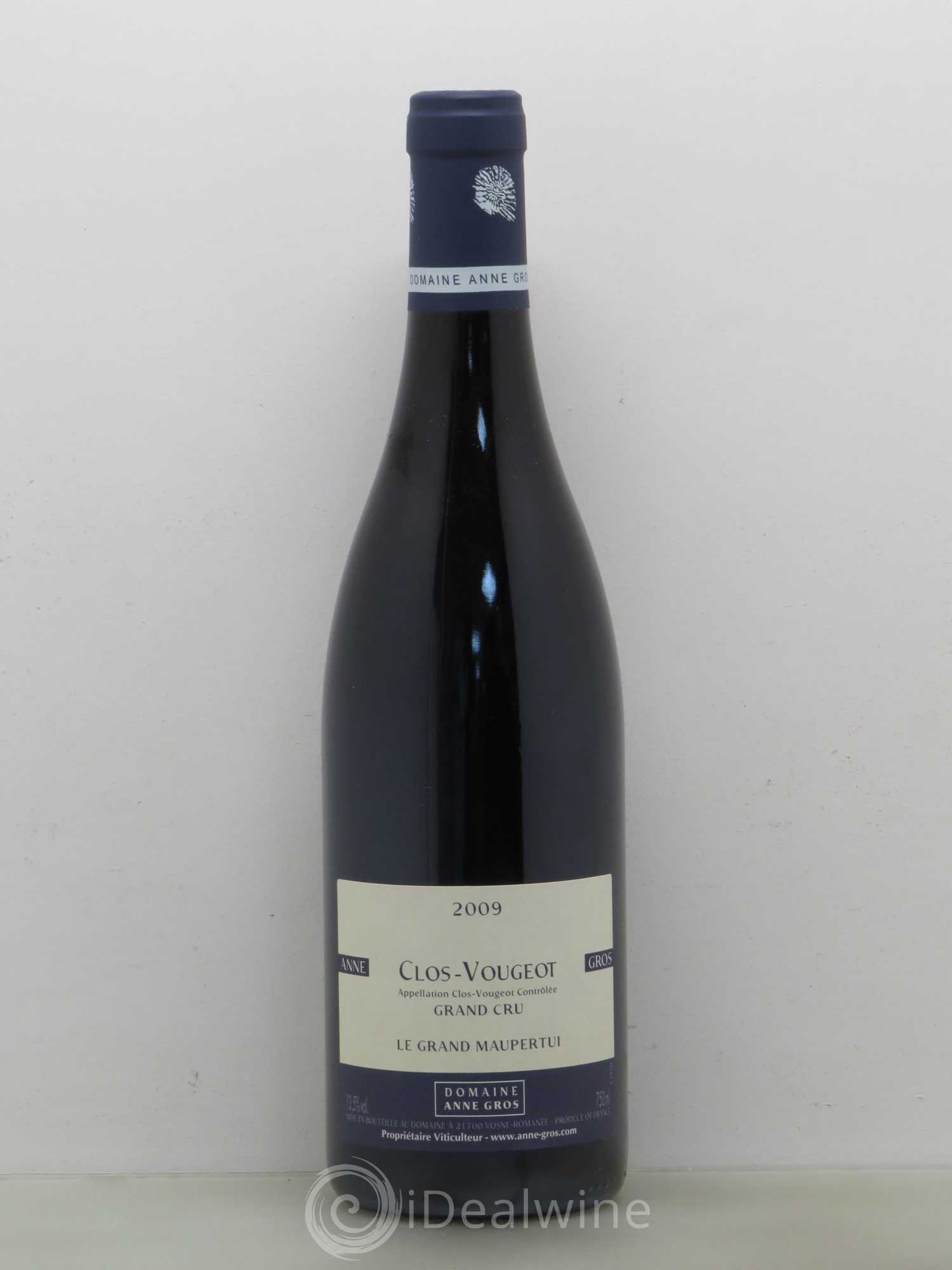 Clos de Vougeot Grand Cru Le Grand Maupertui Anne Gros 2009 - Lot de 1 bouteille - 0