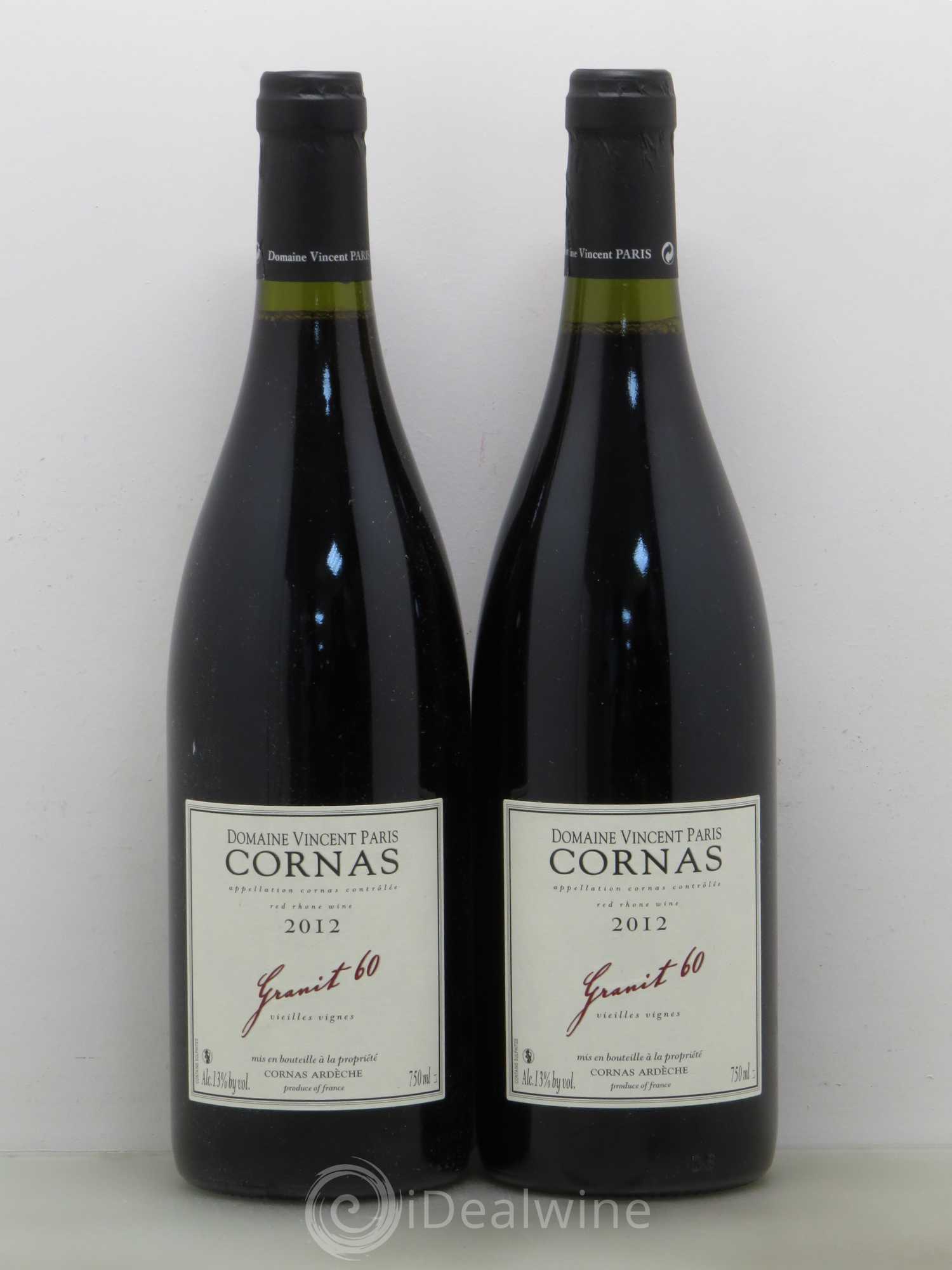 Cornas Granit 60 Vieilles Vignes Vincent Paris 2012 - Lot de 2 bouteilles - 0