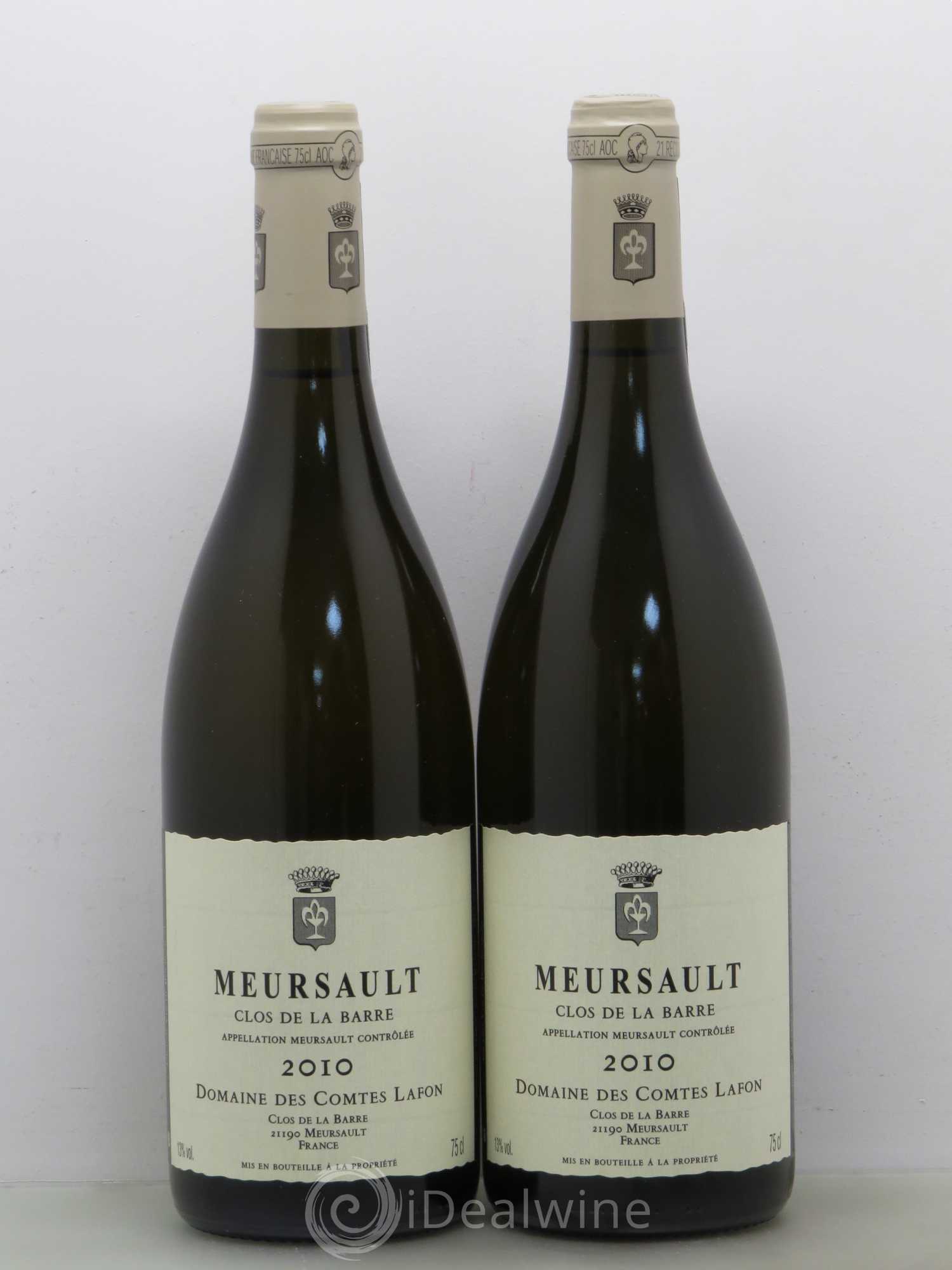Meursault Clos de la Barre Comtes Lafon (Domaine des) 2010 - Lot de 2 bouteilles - 0