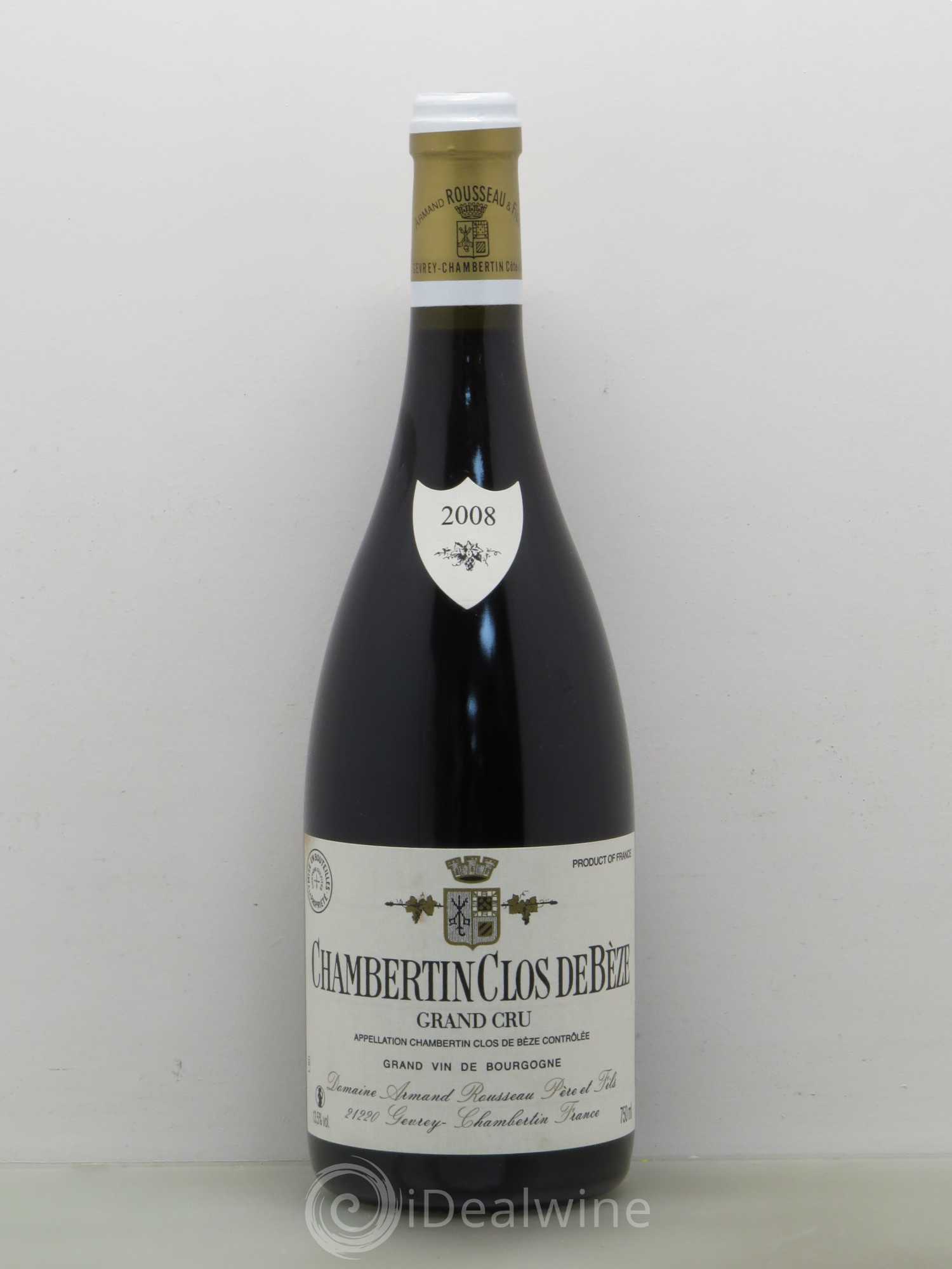 Chambertin Clos de Bèze Grand Cru Armand Rousseau (Domaine) 2008 - Lot de 1 bouteille - 0