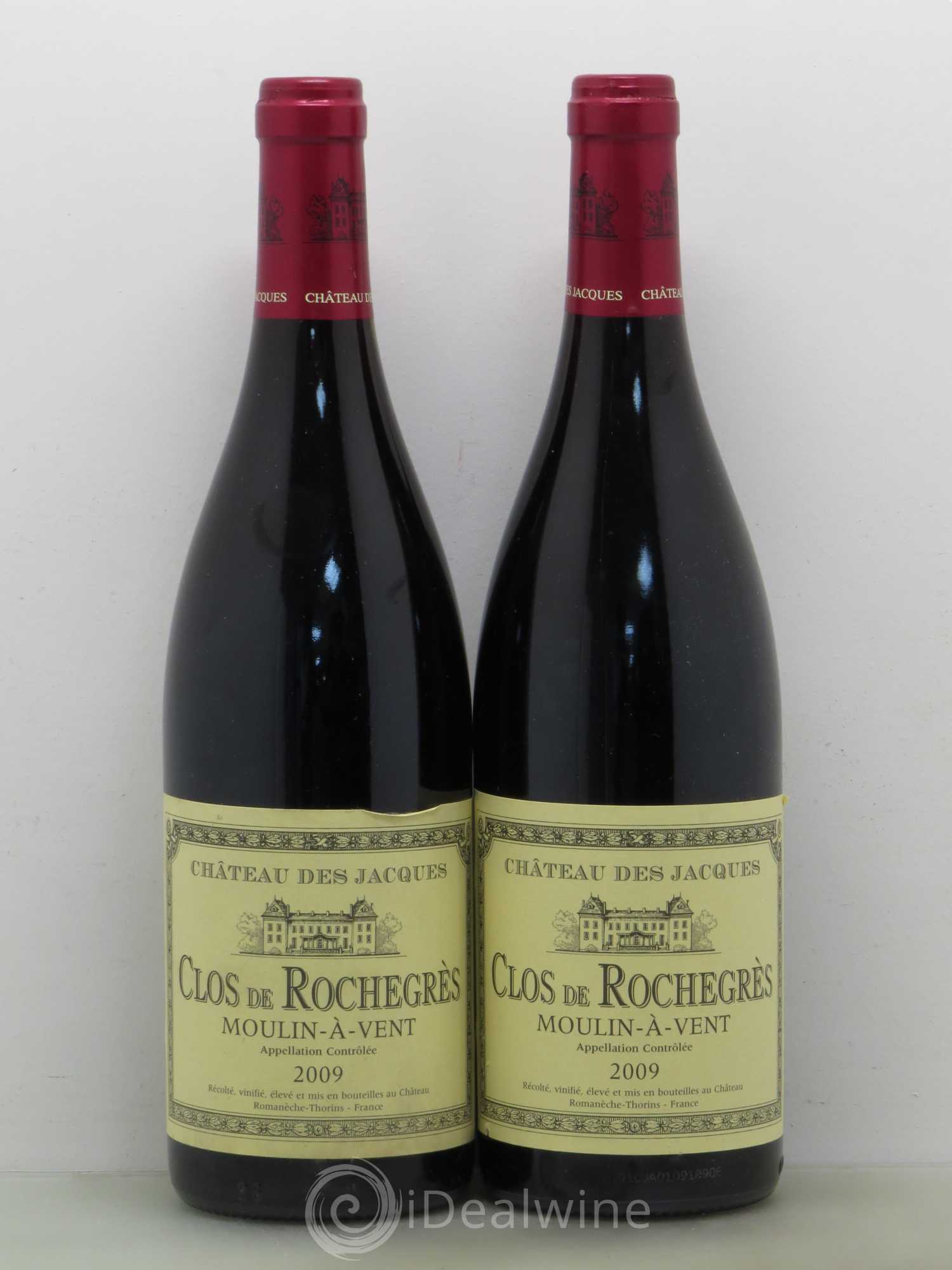 Moulin-à-Vent Clos de Rochegrès Château des Jacques 2009 - Lot de 2 bouteilles - 0