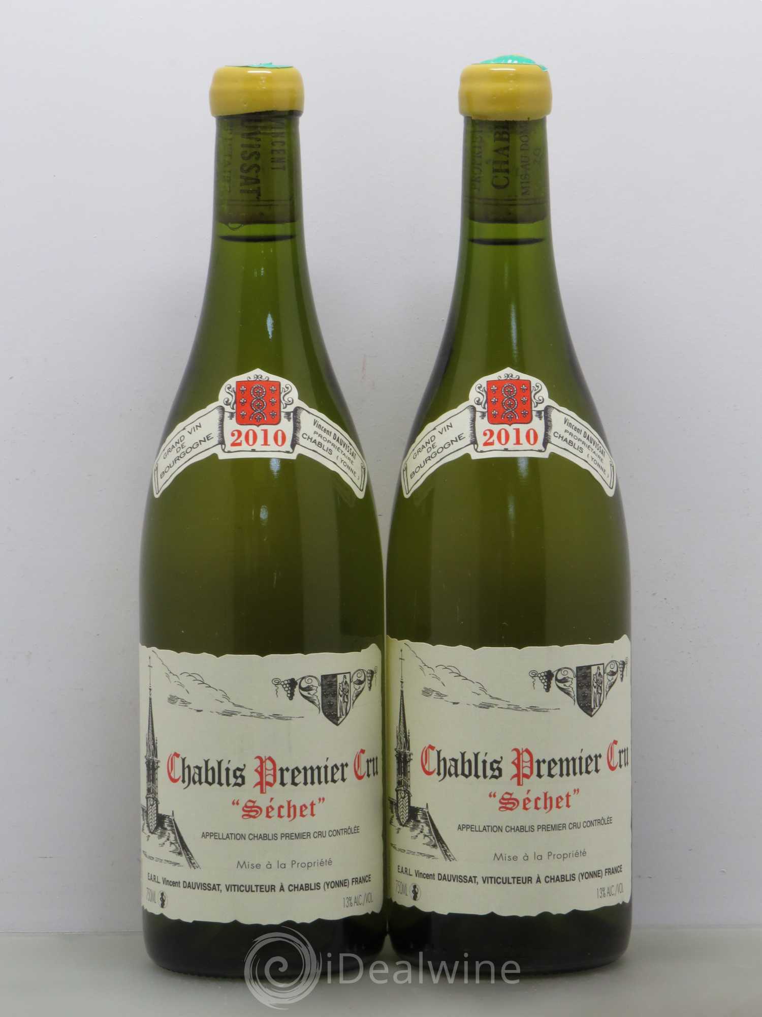 Chablis 1er Cru Séchet Vincent Dauvissat (Domaine) 2010 - Lot de 2 bouteilles - 0