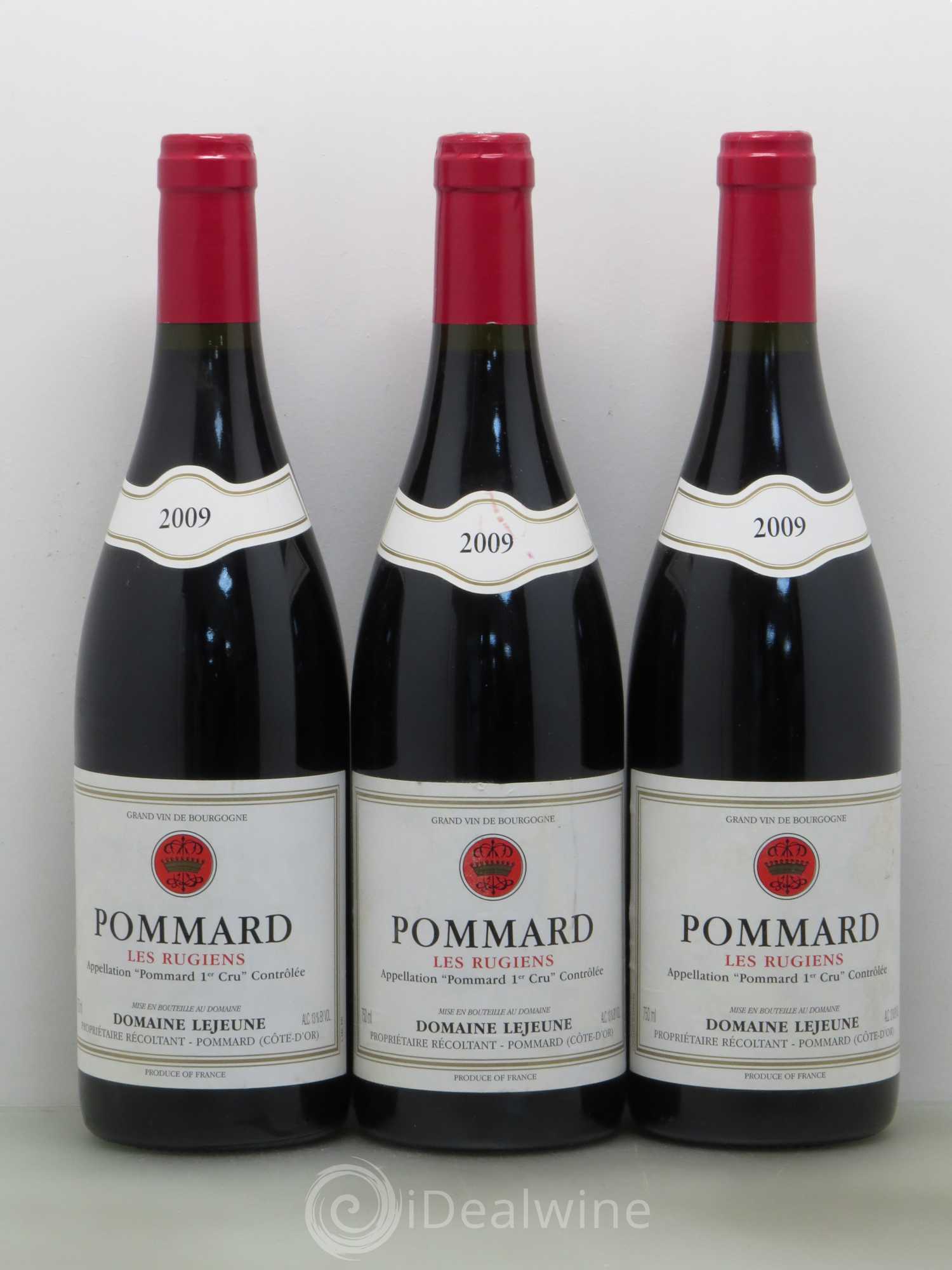 Pommard 1er Cru Les Rugiens Lejeune 2009 - Lot de 3 bouteilles - 0