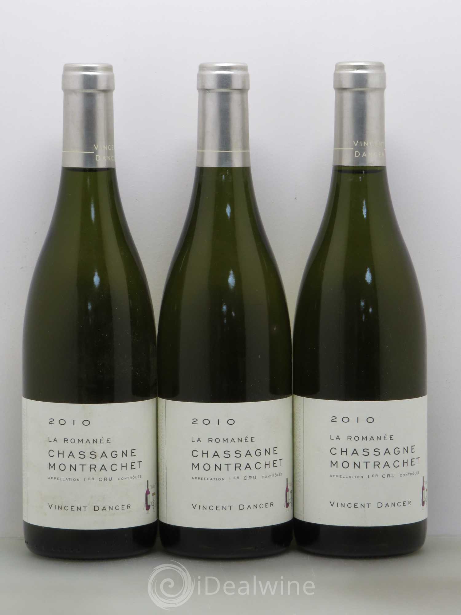 Chassagne-Montrachet 1er Cru La Romanée Vincent Dancer 2010 - Lot de 3 bouteilles - 0