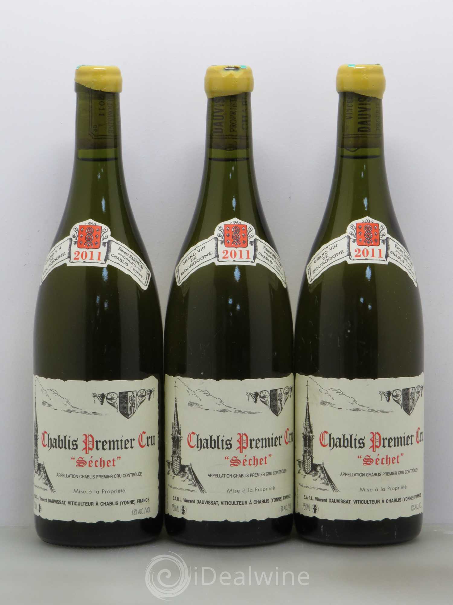 Chablis 1er Cru Séchet Vincent Dauvissat (Domaine) 2011 - Lot de 3 bouteilles - 0