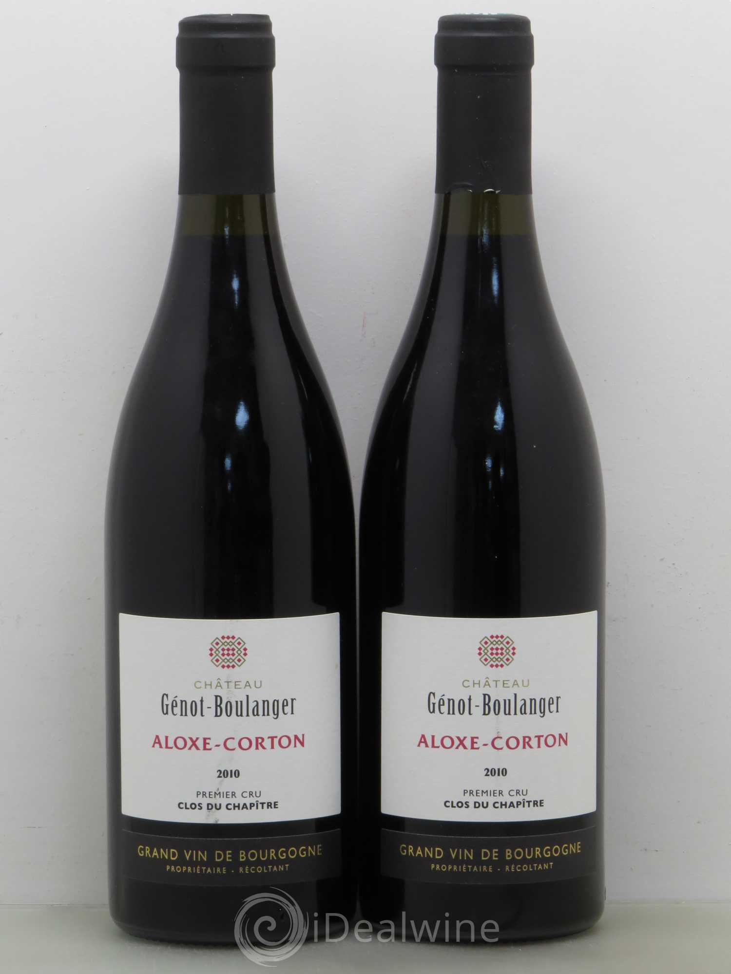 Aloxe-Corton 1er Cru Clos Du Chapitre Genot Boulanger (sans prix de réserve) 2010 - Posten von 2 Flaschen - 0