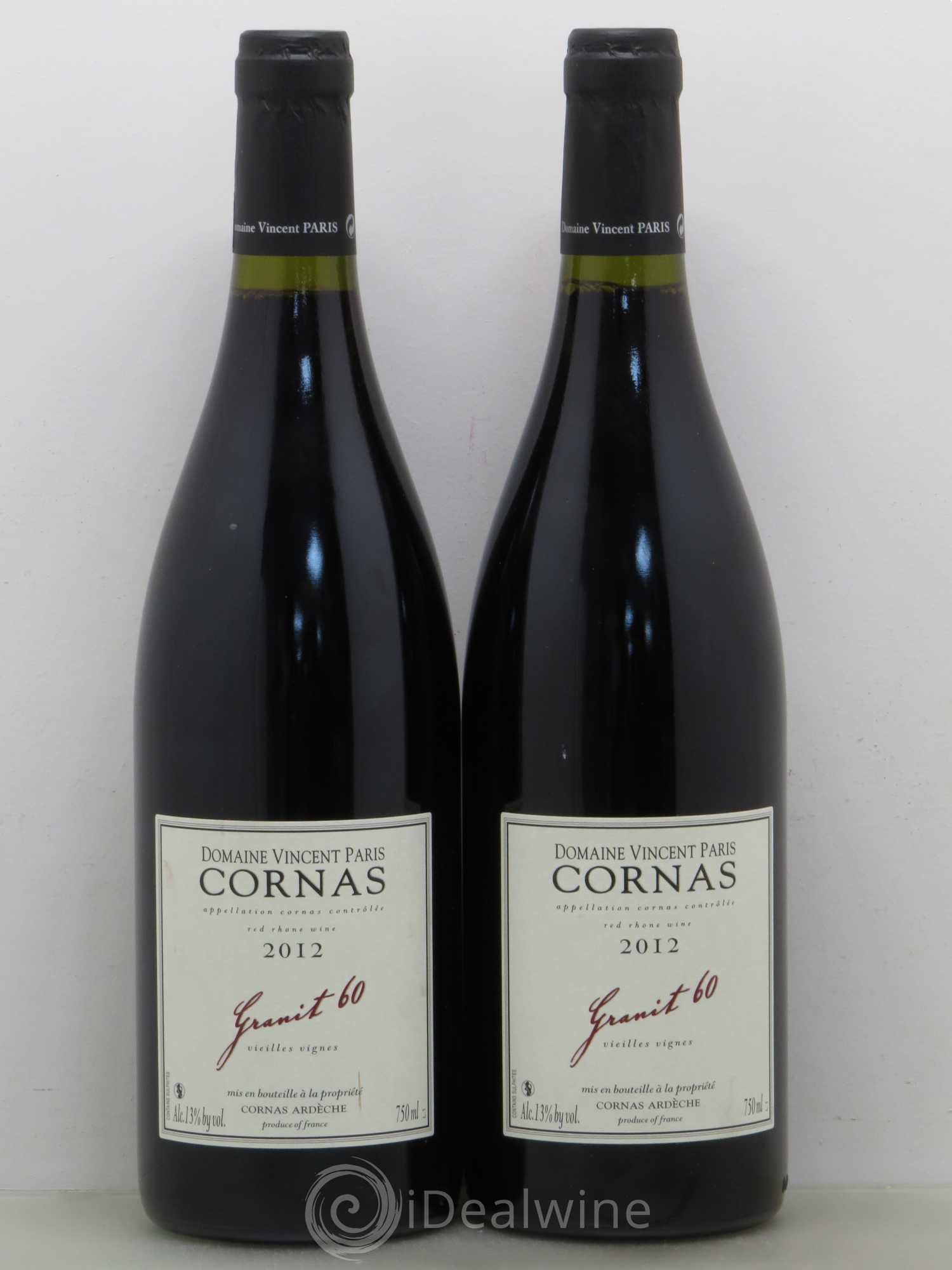 Cornas Granit 60 Vieilles Vignes Vincent Paris 2012 - Lot de 2 bouteilles - 0