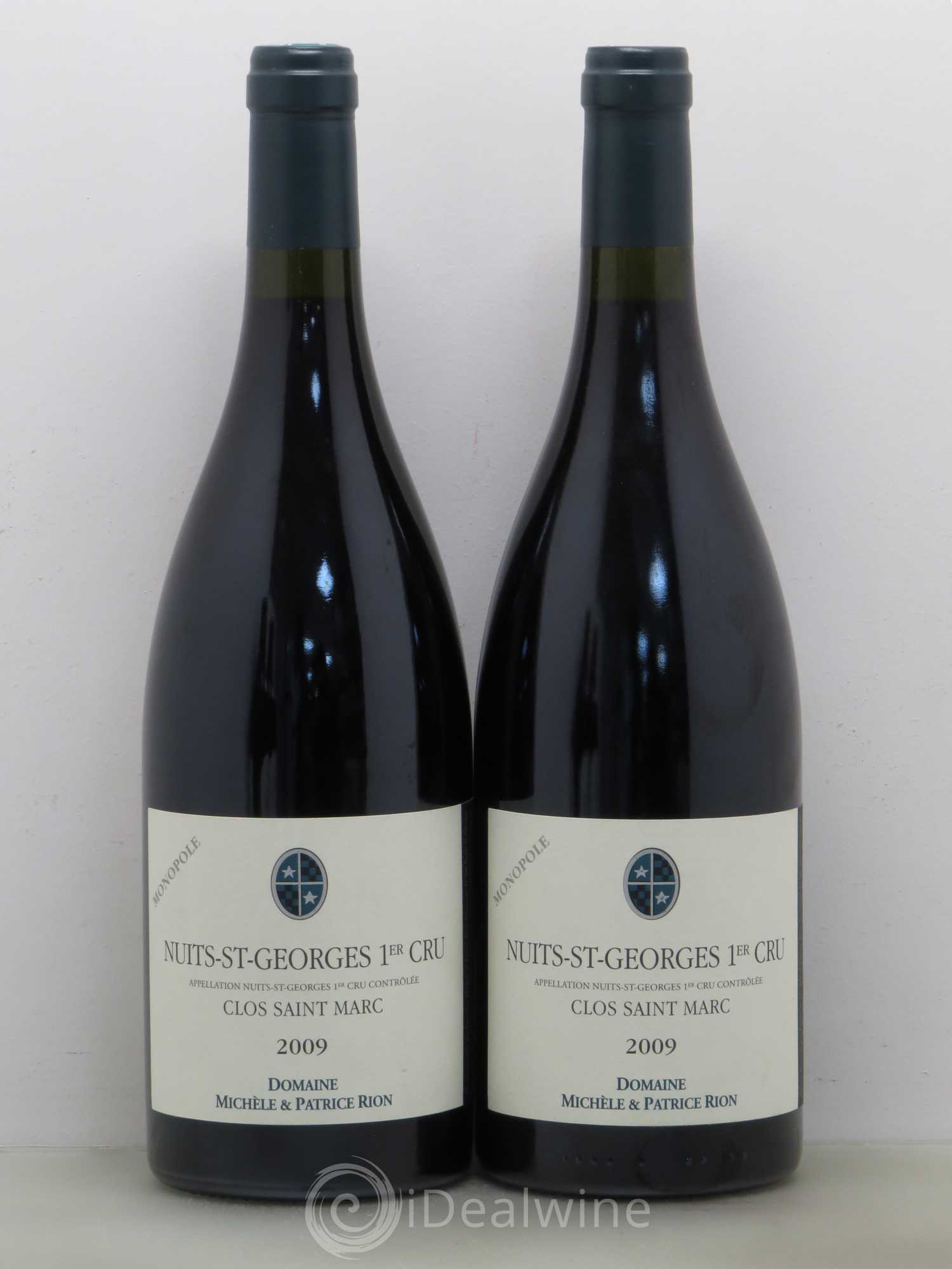 Nuits-Saint-Georges 1er Cru Clos St Marc Rion 2009 - Lot de 2 bouteilles - 0