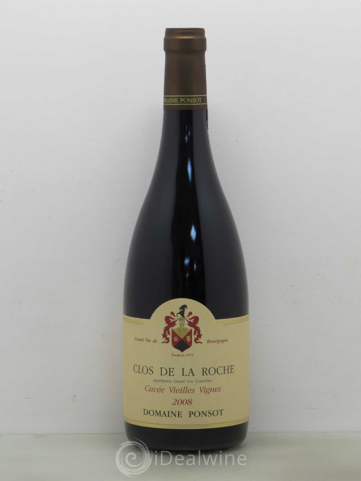 Clos de la Roche Grand Cru Vieilles Vignes Ponsot (Domaine) 2008 - Lot de 1 bouteille - 0