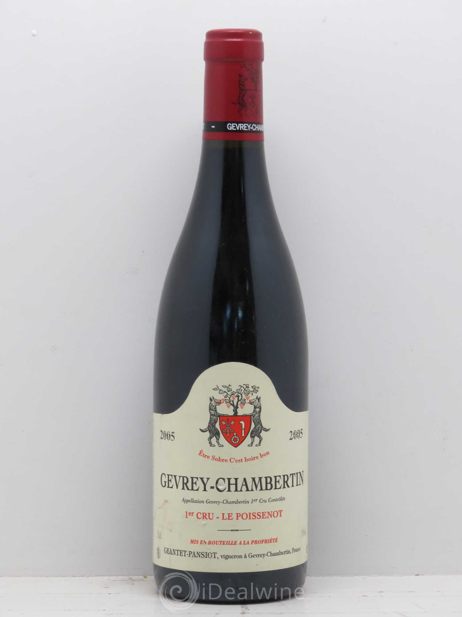 Gevrey-Chambertin 1er Cru Le Poissenot Geantet-Pansiot 2005 - Lot de 1 bouteille - 0