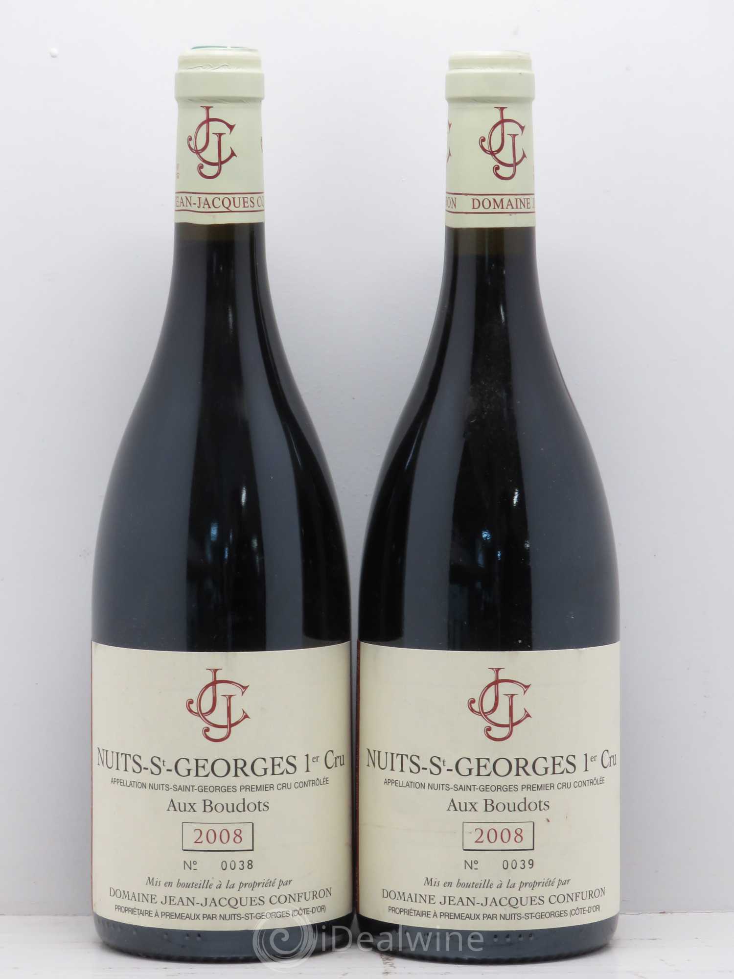 Nuits-Saint-Georges 1er Cru Aux Boudots Jean-Jacques Confuron 2008 - Lot de 2 bouteilles - 0