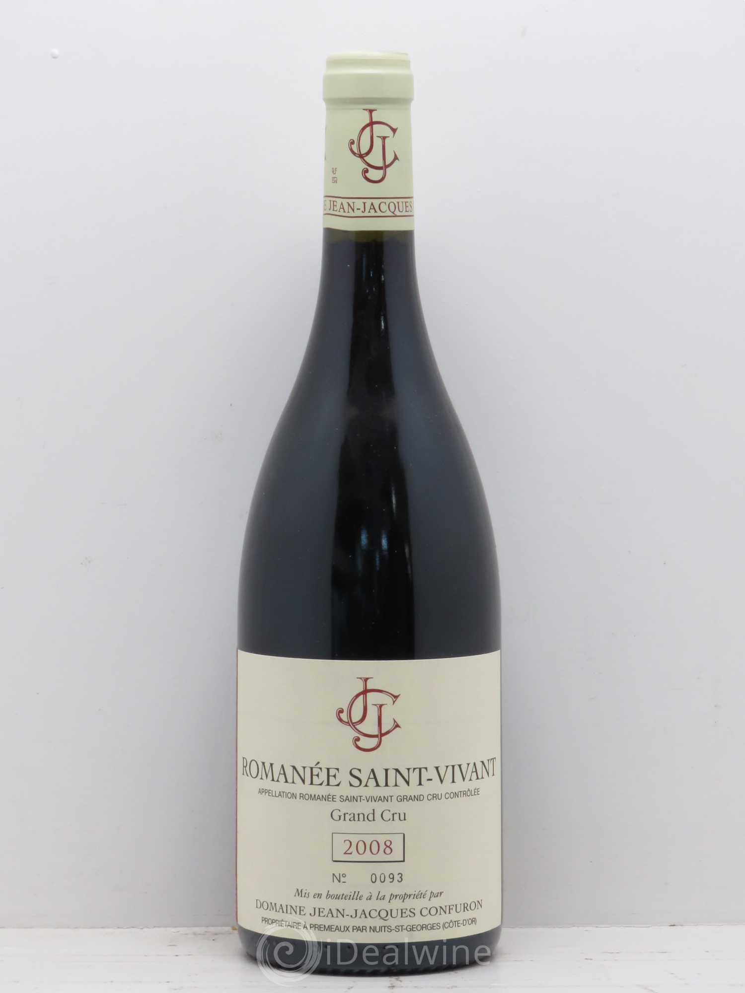 Romanée-Saint-Vivant Grand Cru Jean-Jacques Confuron 2008 - Lot de 1 bouteille - 0