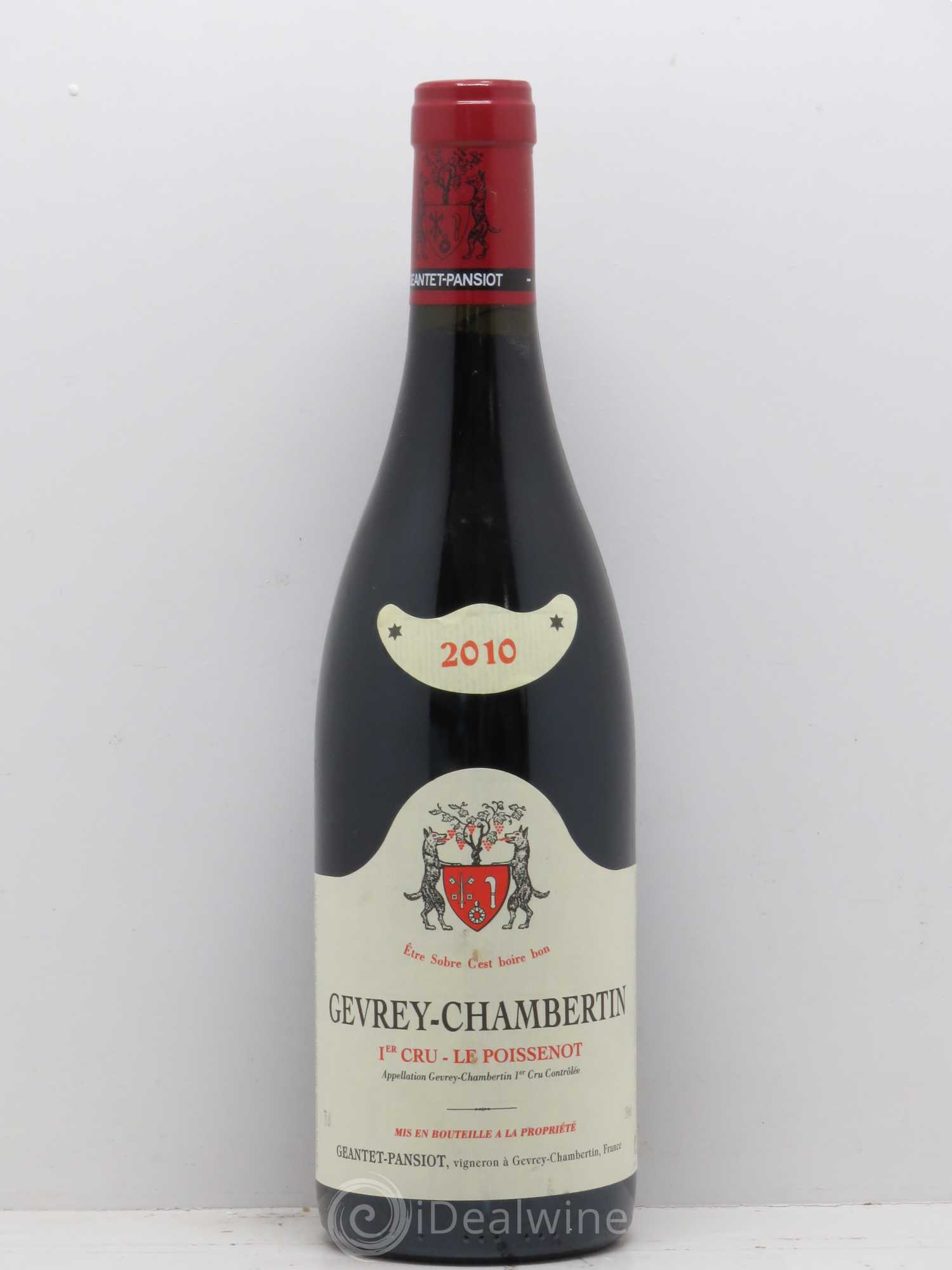 Gevrey-Chambertin 1er Cru Le Poissenot Geantet-Pansiot (sans prix de réserve) 2010 - Lot de 1 bouteille - 0