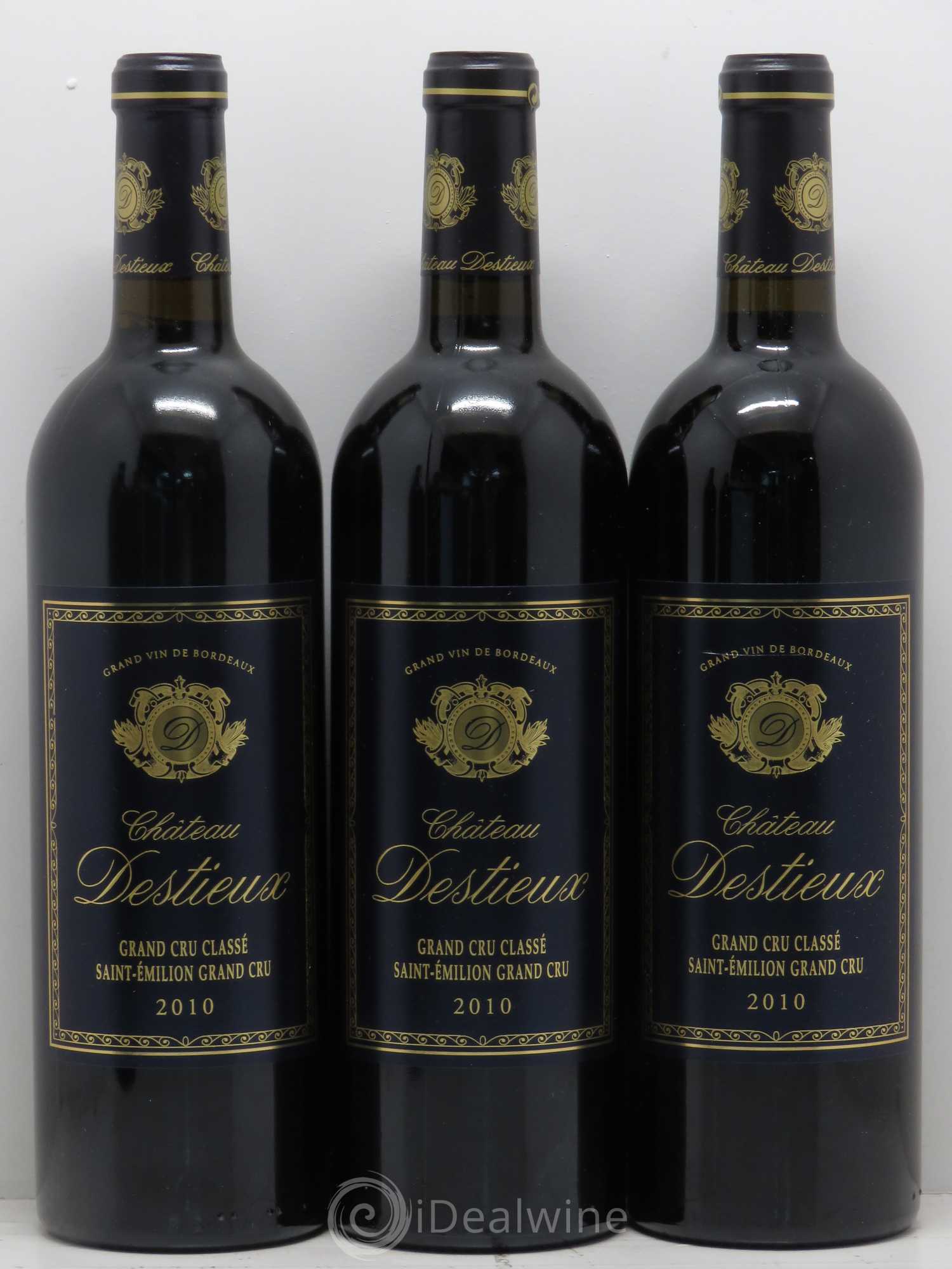 Château Destieux Grand Cru Classé  (sans prix de réserve) 2010 - Lot de 5 bouteilles - 1