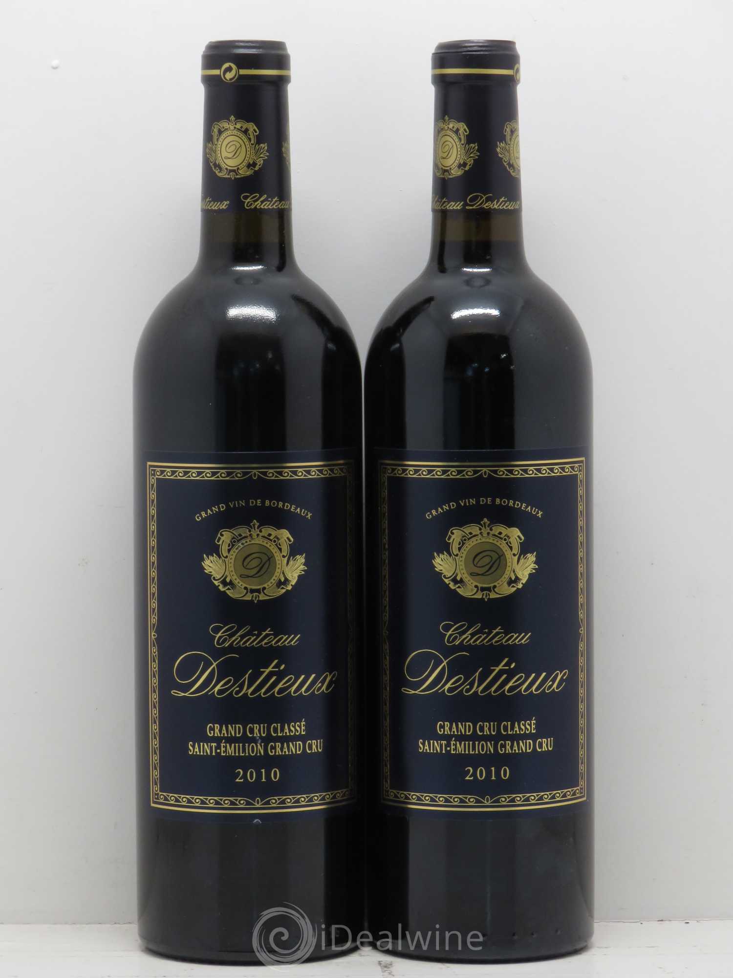 Château Destieux Grand Cru Classé  (sans prix de réserve) 2010 - Lot de 5 bouteilles - 2