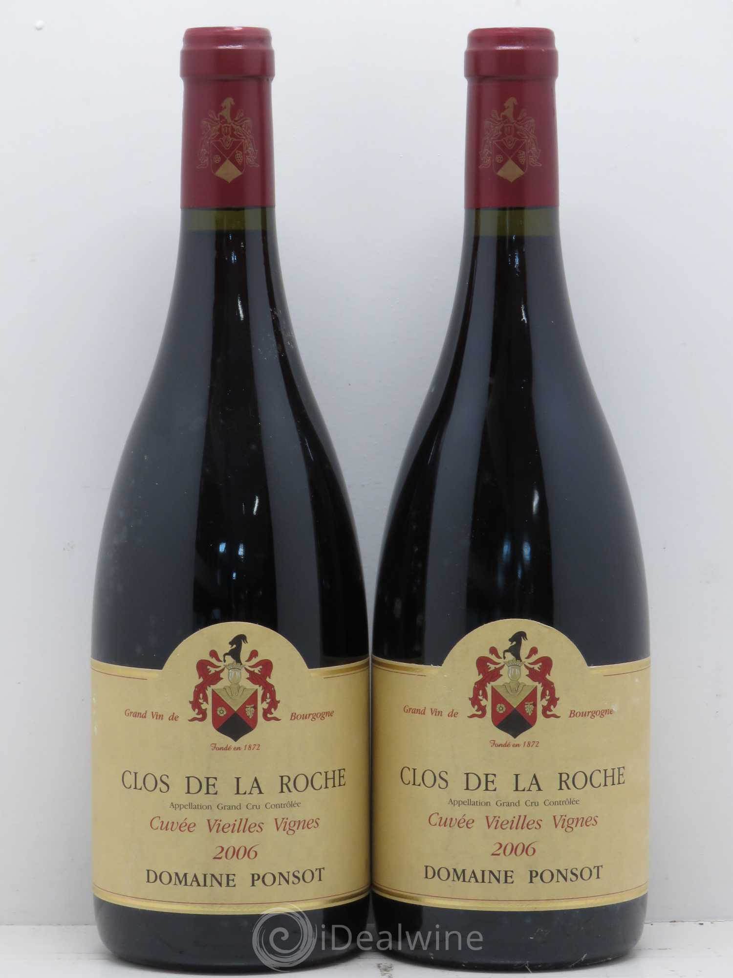 Clos de la Roche Grand Cru Vieilles Vignes Ponsot (Domaine) 2006 - Lot of 2 bottles - 0