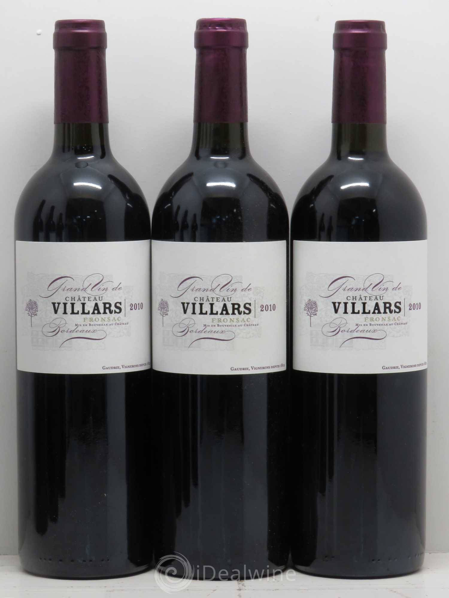Fronsac Château Villars 2010 - Lot de 6 bouteilles - 1
