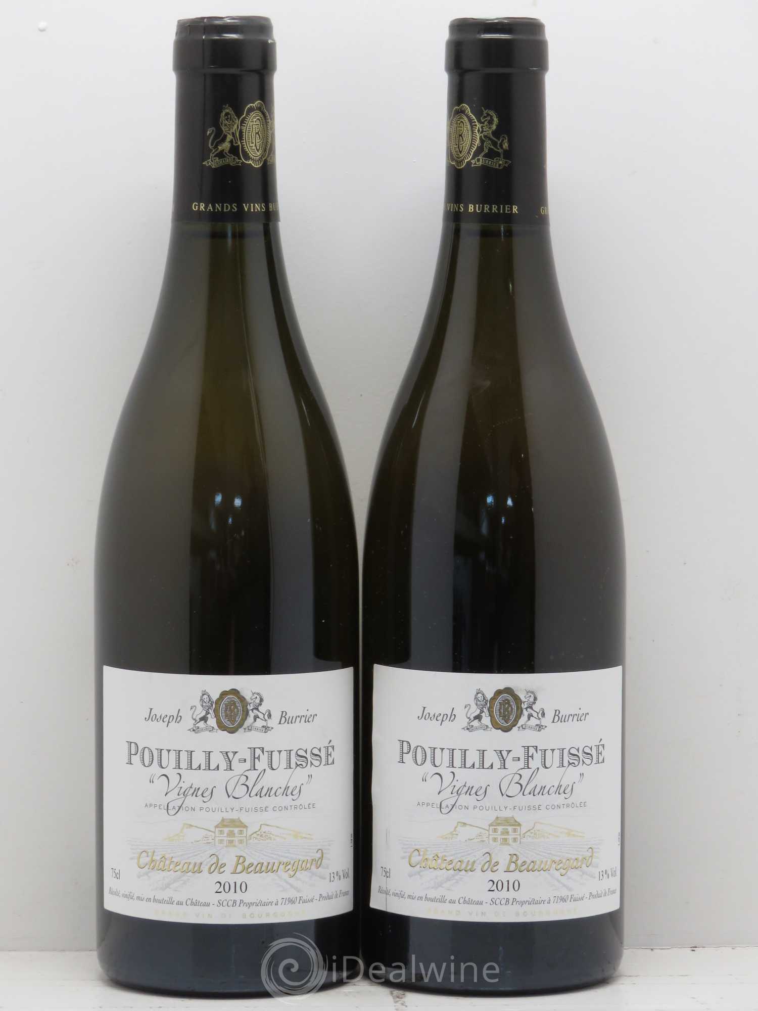 Pouilly-Fuissé Vignes Blanches Château De Beauregard 2010 - Posten von 2 Flaschen - 0