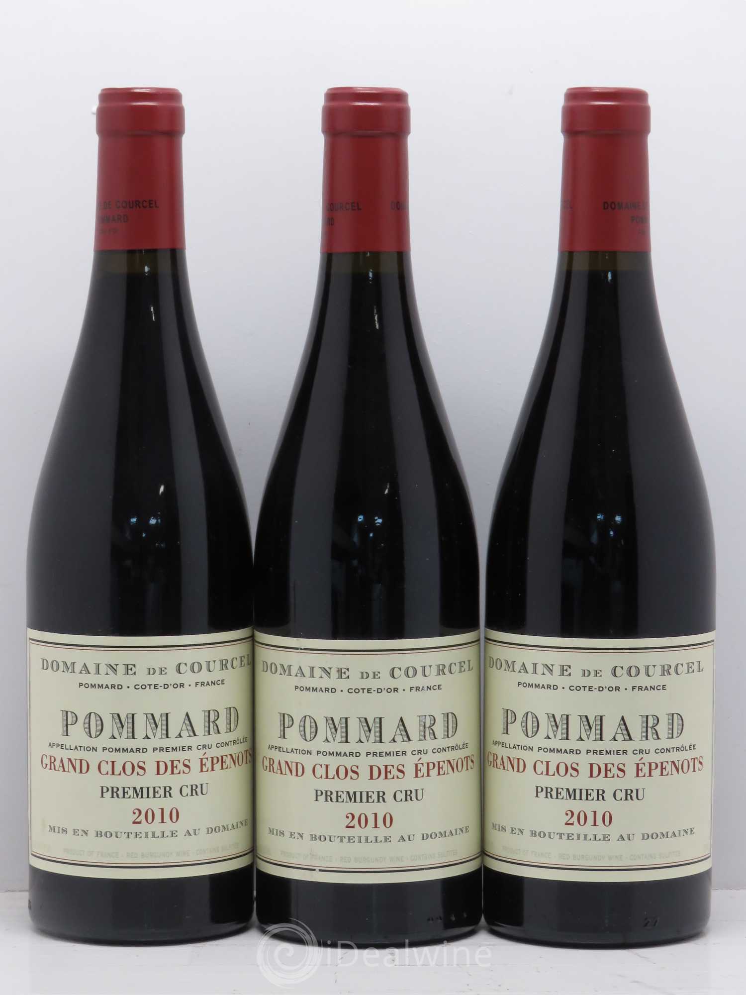 Pommard 1er Cru Grand Clos des Epenots de Courcel (Domaine) 2010 - Lot de 3 bouteilles - 0