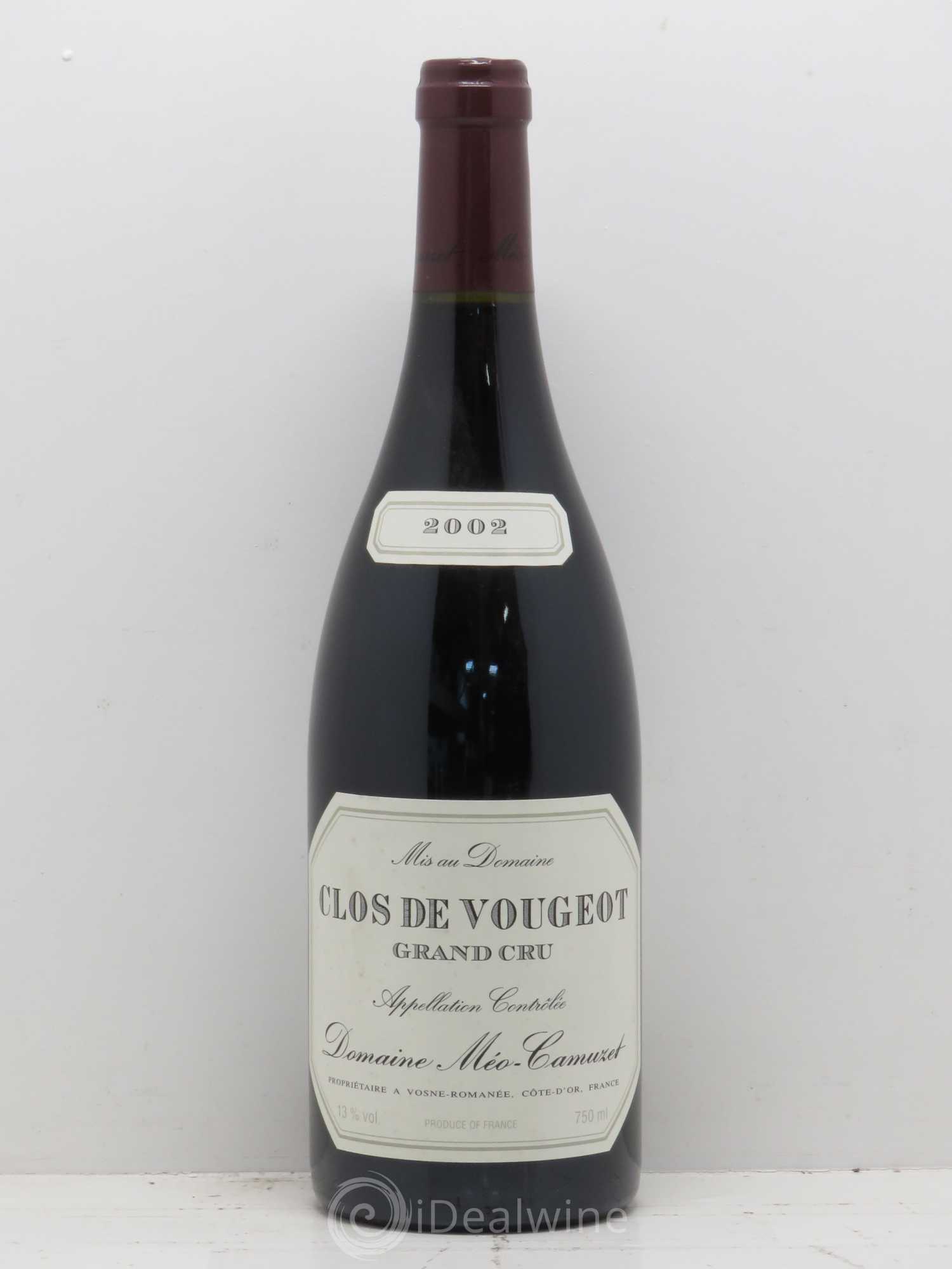Clos de Vougeot Grand Cru Méo-Camuzet (Domaine) 2002 - Lot de 1 bouteille - 0