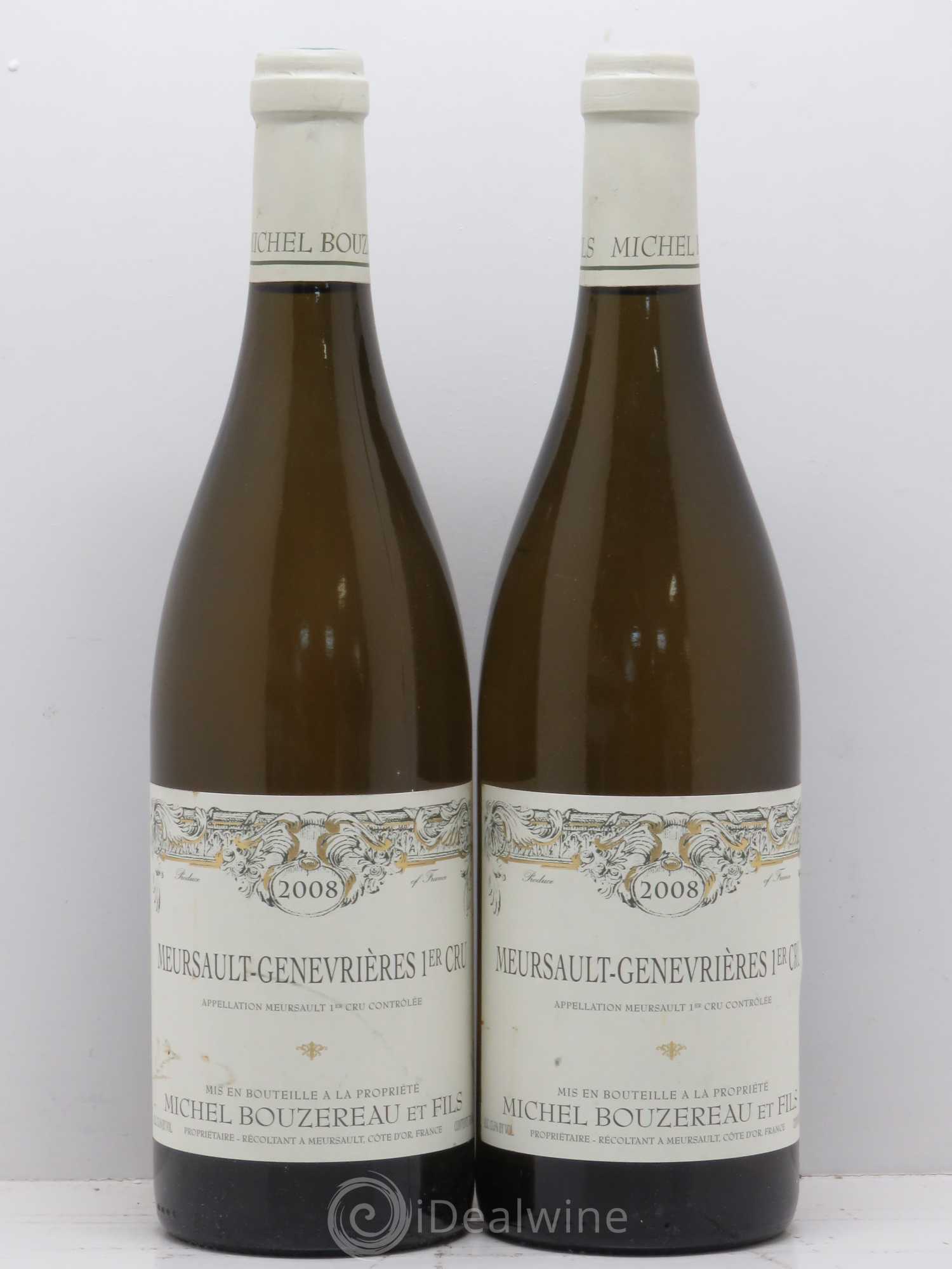 Meursault 1er Cru Les Genevrières Michel Bouzereau et Fils (Domaine) 2008 - Lot de 2 bouteilles - 0