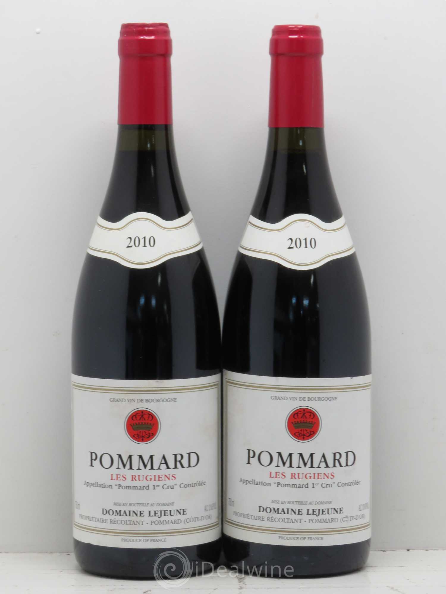 Pommard 1er Cru Les Rugiens Lejeune 2010 - Lot de 2 bouteilles - 0