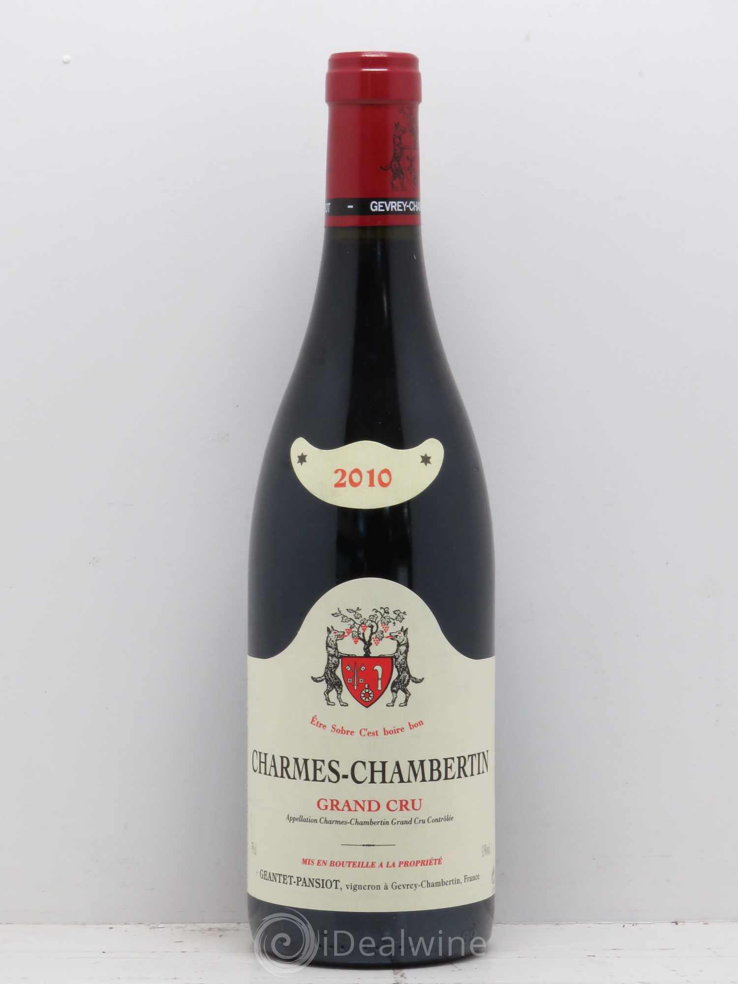 Charmes-Chambertin Grand Cru Geantet-Pansiot 2010 - Lot de 1 bouteille - 0
