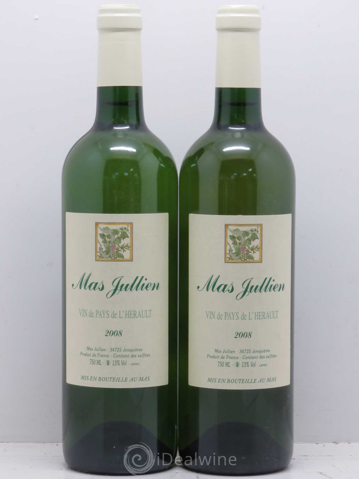 Pays d'Hérault Mas Jullien Olivier Jullien (sans prix de réserve) 2008 - Lot de 2 bouteilles - 0