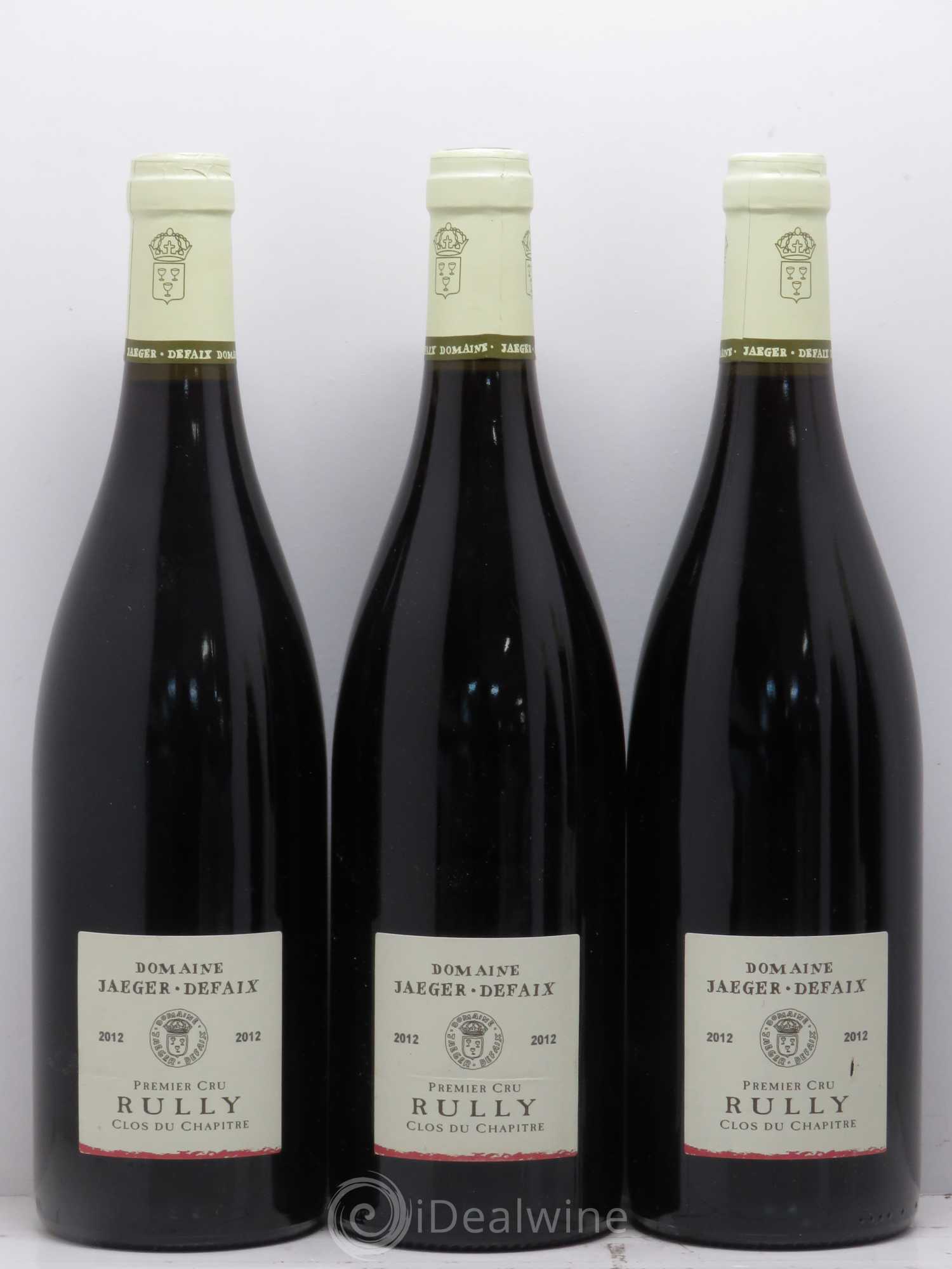 Rully 1er Cru Clos du Chapitre Jaeger Defaix (Domaine) 2012 - Lot de 5 bouteilles - 2