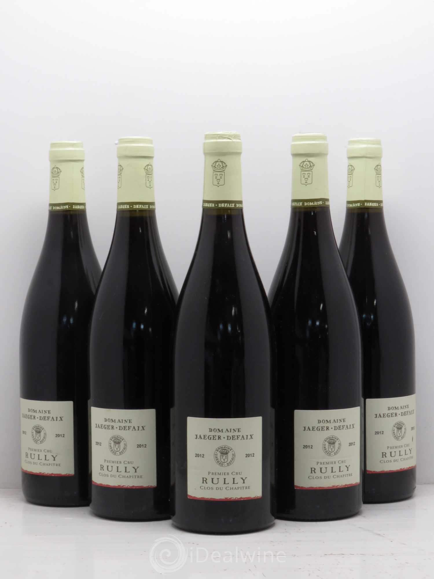 Rully 1er Cru Clos du Chapitre Jaeger Defaix (Domaine) 2012 - Lot de 5 bouteilles - 0