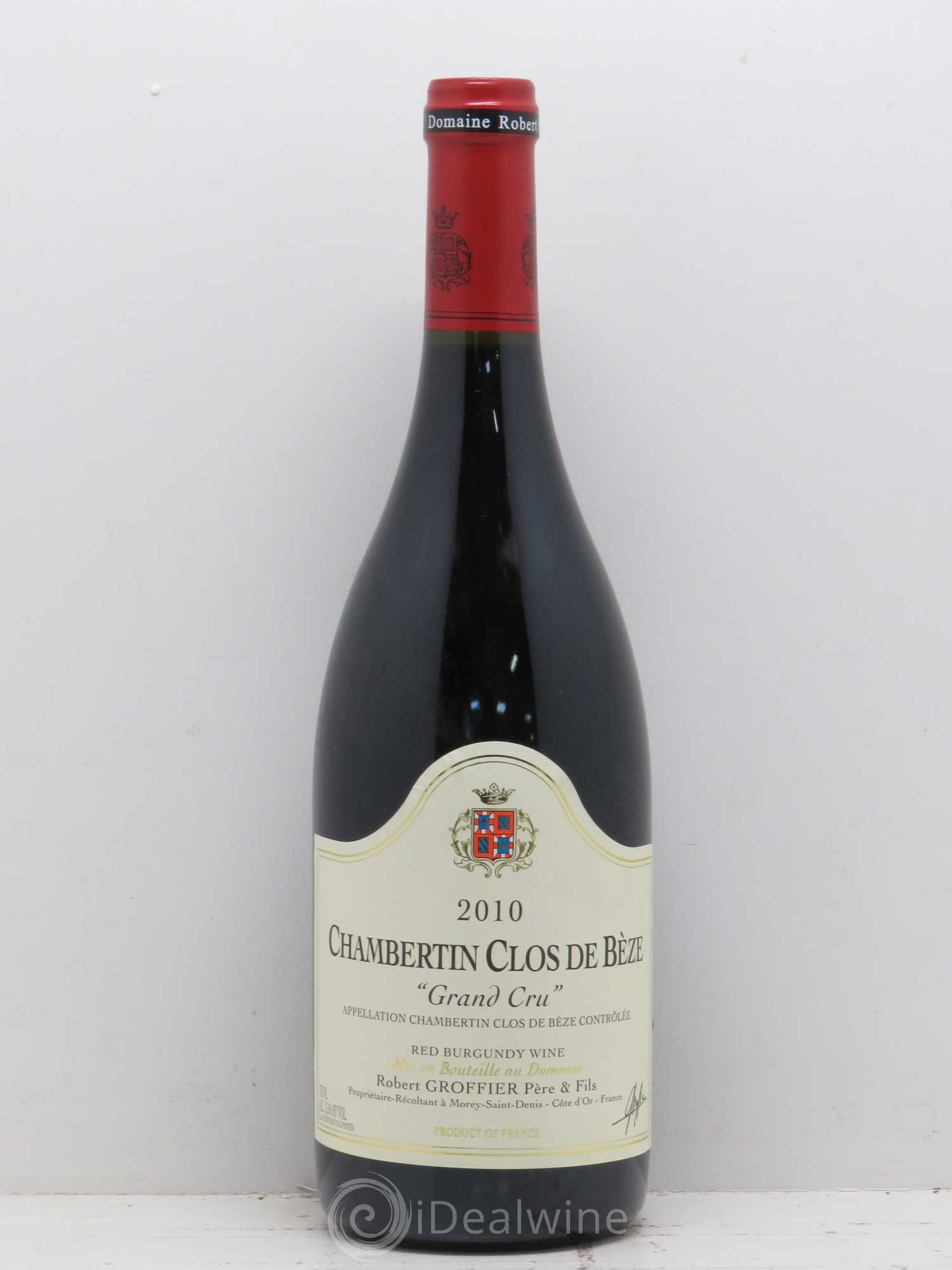 Chambertin Clos de Bèze Grand Cru Robert Groffier Père & Fils (Domaine) 2010 - Lot de 1 bouteille - 0