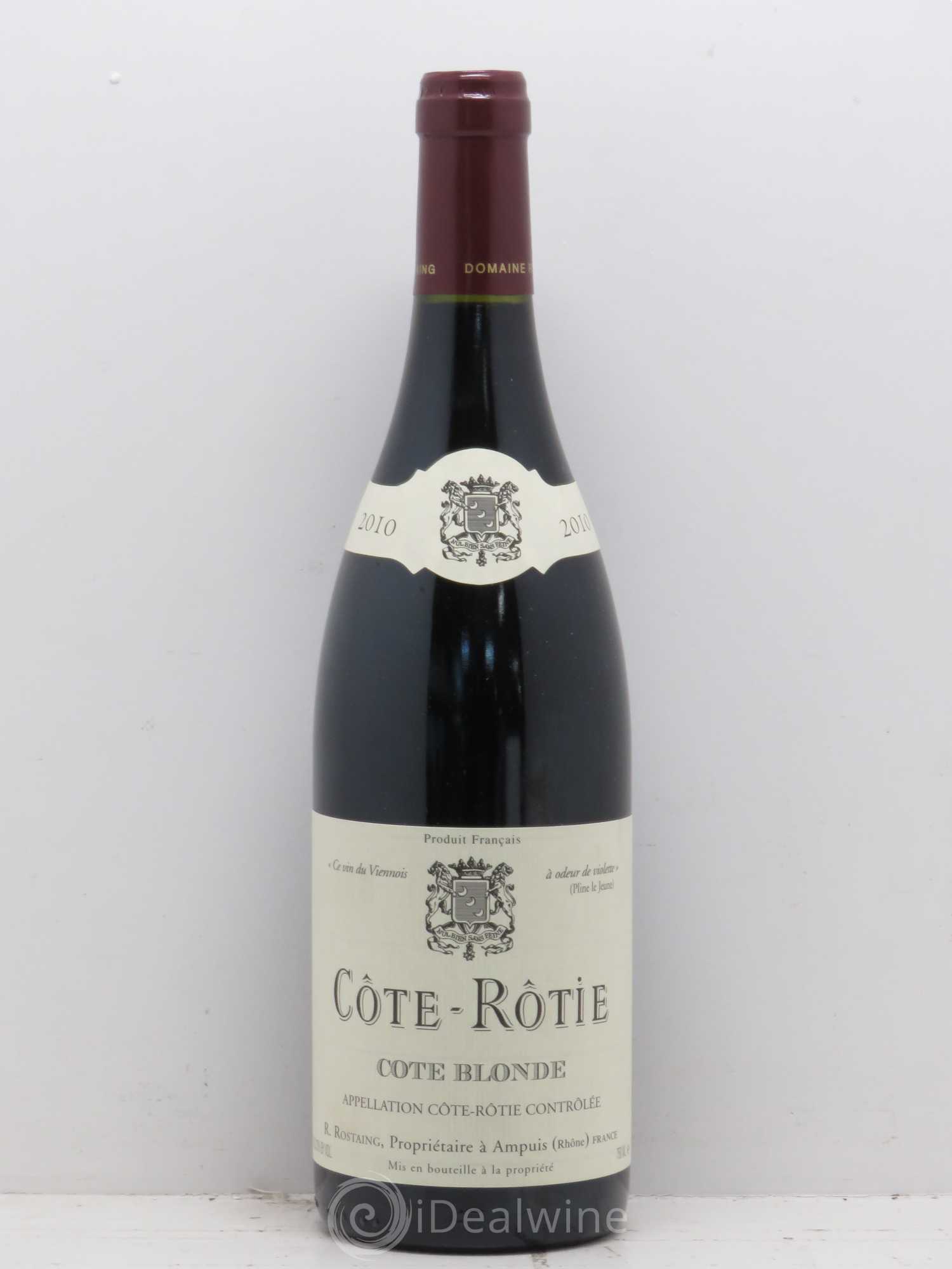 Côte-Rôtie Côte Blonde René Rostaing 2010 - Lot de 1 bouteille - 0