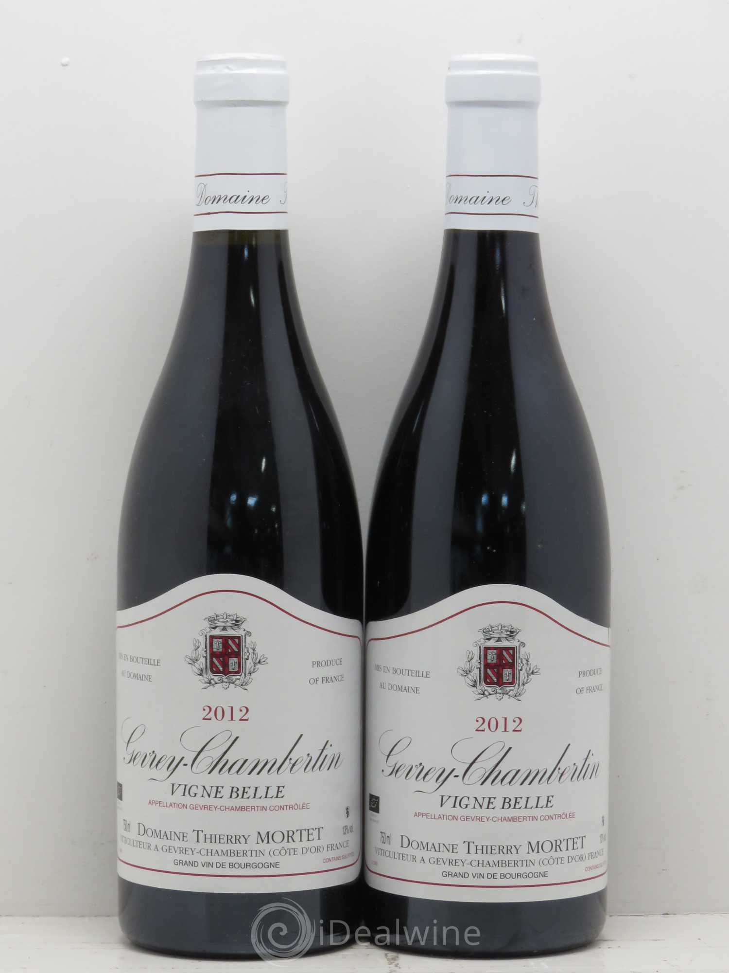 Gevrey-Chambertin Vigne Belle Thierry Mortet (sans prix de réserve) 2012 - Posten von 2 Flaschen - 0