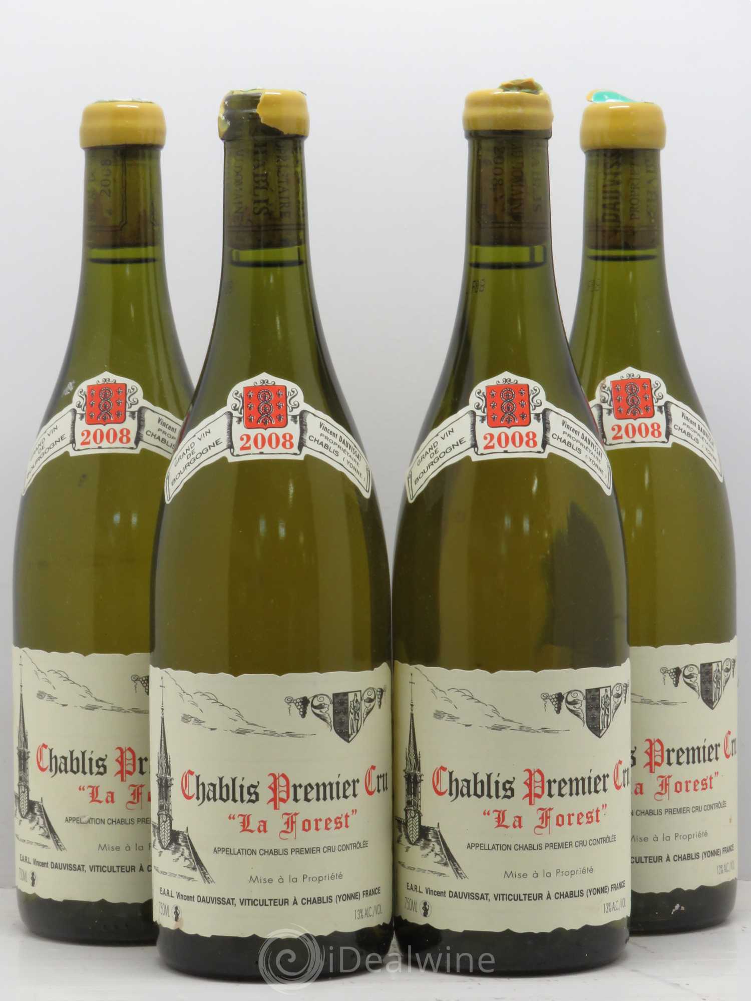 Chablis 1er Cru La Forest Vincent Dauvissat (Domaine) 2008 - Lot de 4 bouteilles - 0