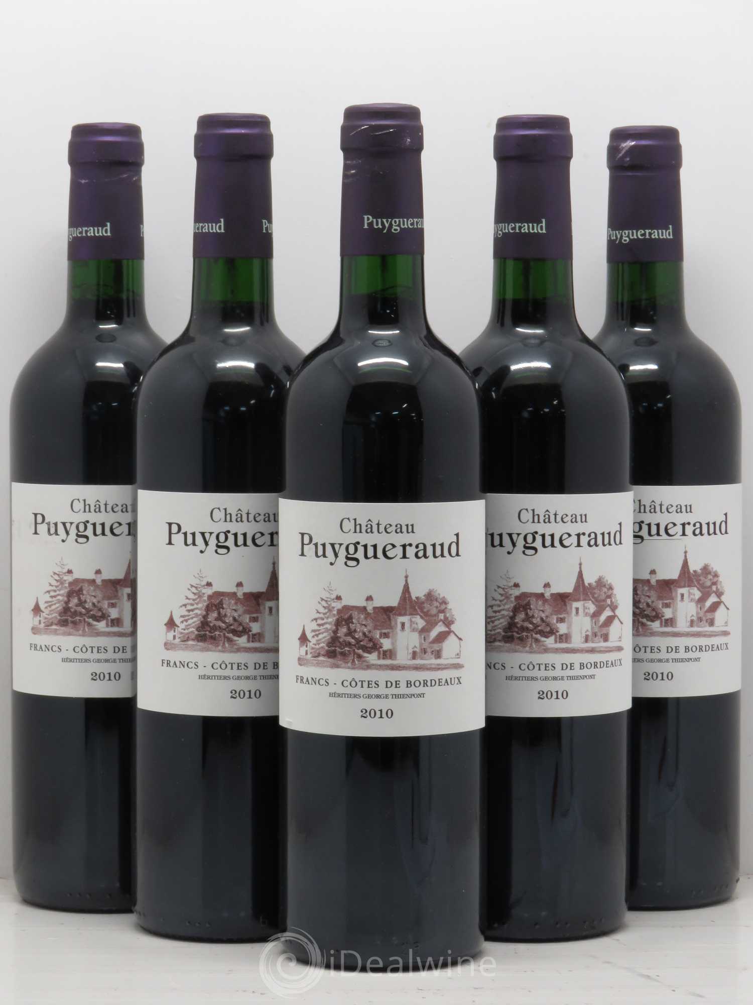 Château Puygueraud 2010 - Lot de 5 bouteilles - 0