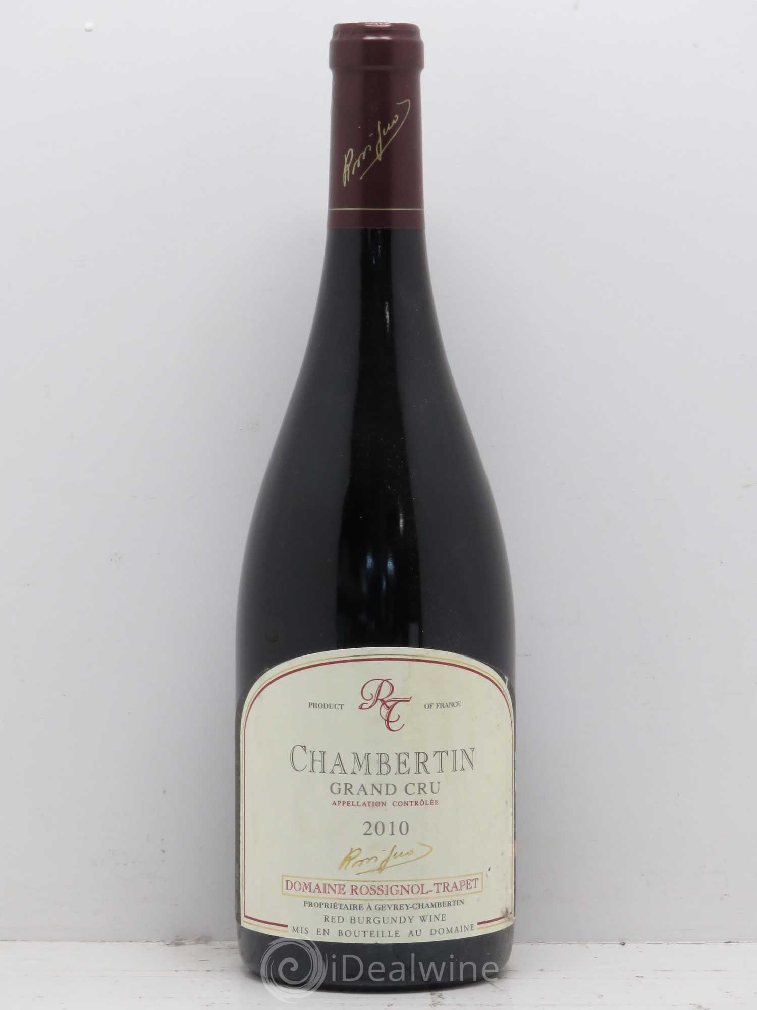 Chambertin Grand Cru Rossignol-Trapet (Domaine) 2010 - Lot de 1 bouteille - 0