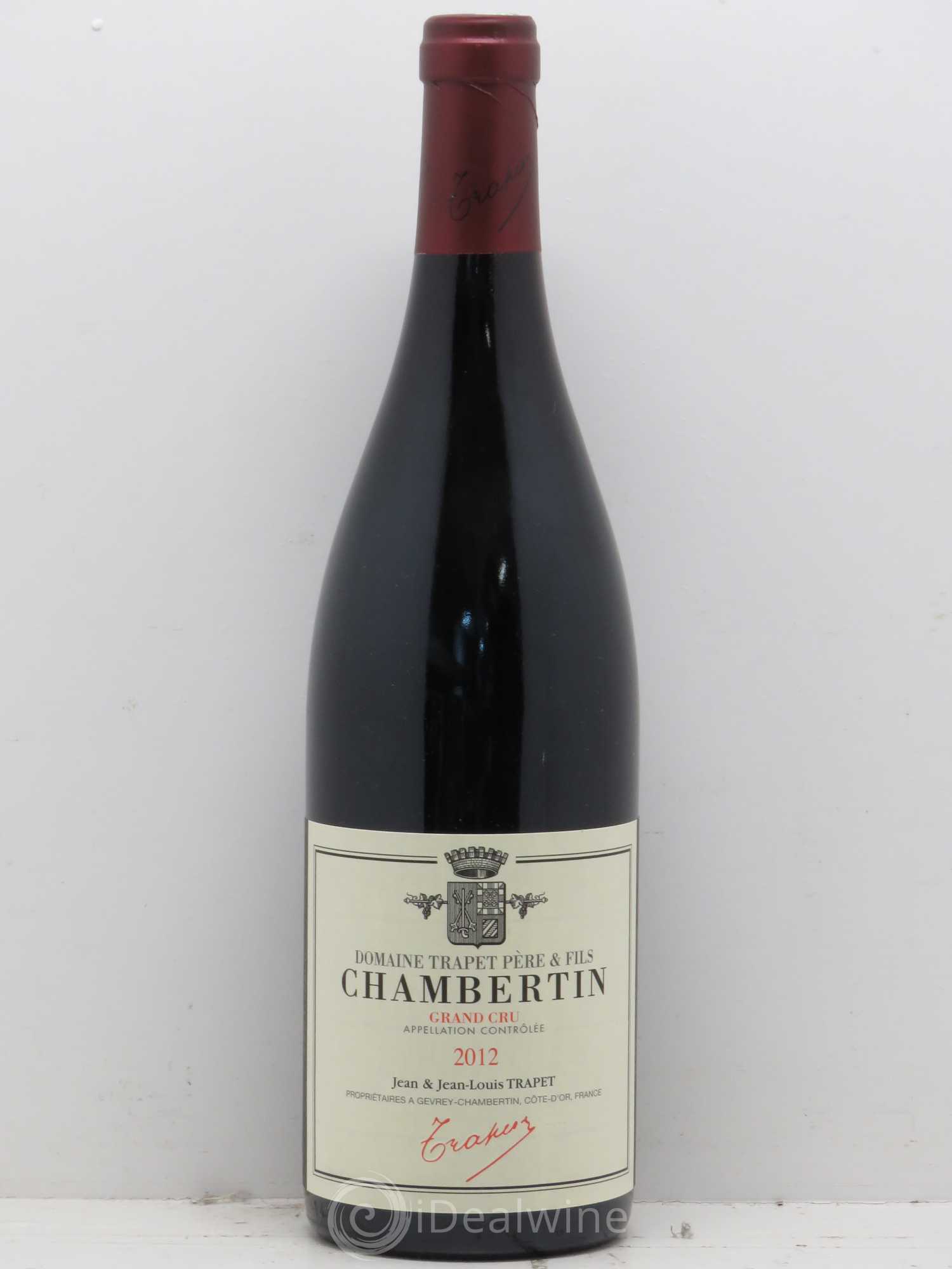 Chambertin Grand Cru Domaine Trapet 2012 - Lot de 1 bouteille - 0