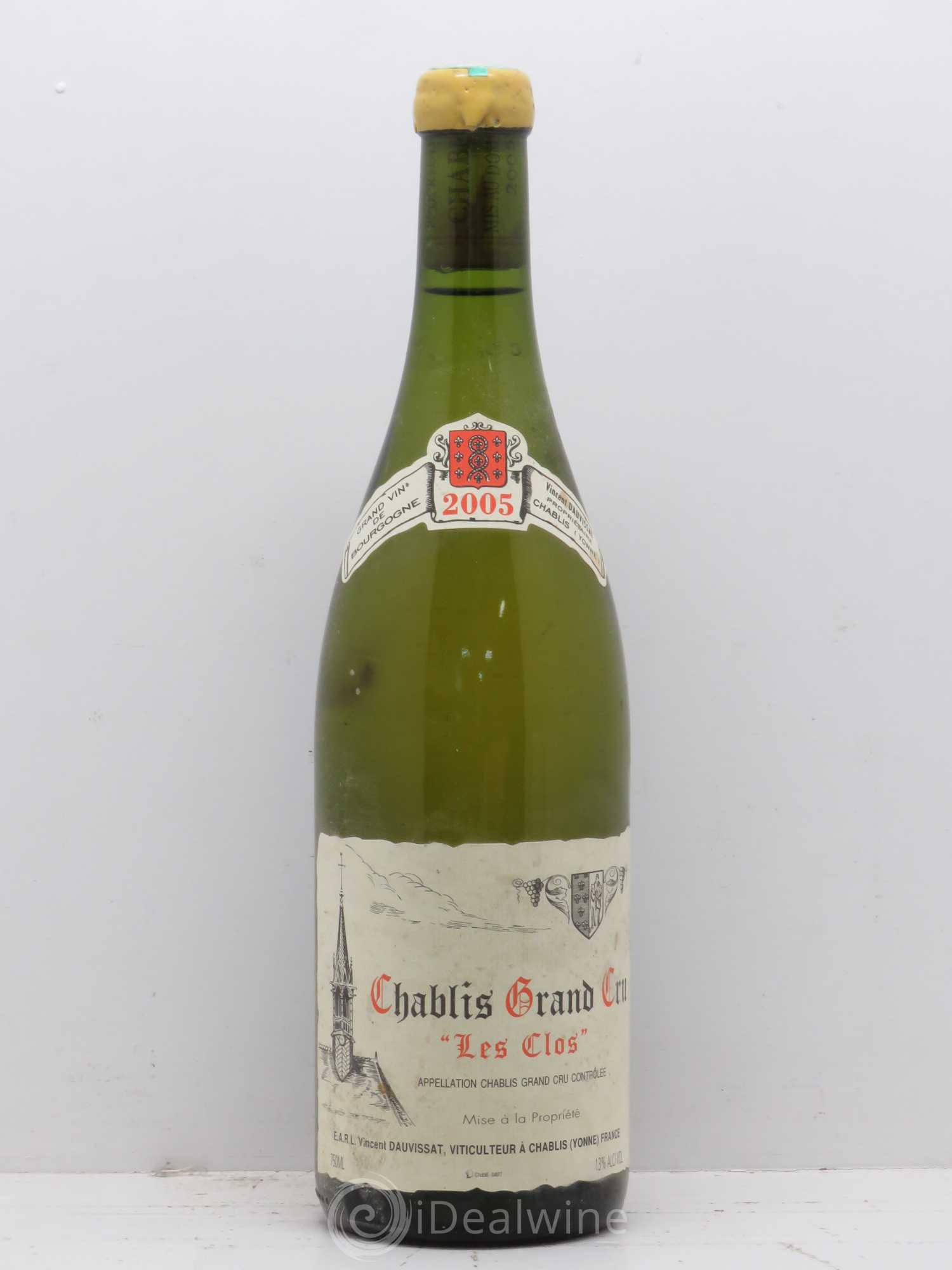 Chablis Grand Cru Les Clos Vincent Dauvissat (Domaine) 2005 - Lot de 1 bouteille - 0