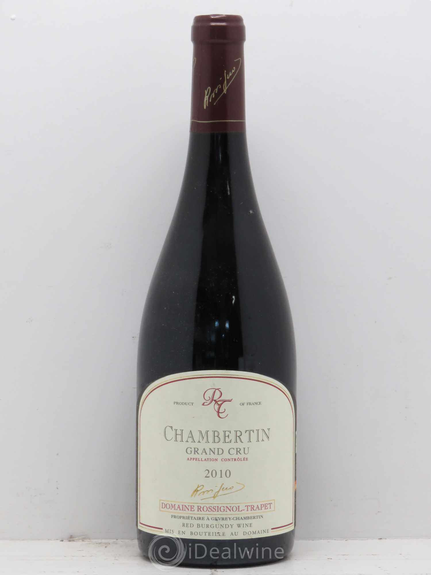 Chambertin Grand Cru Rossignol-Trapet (Domaine) 2010 - Lot de 1 bouteille - 0
