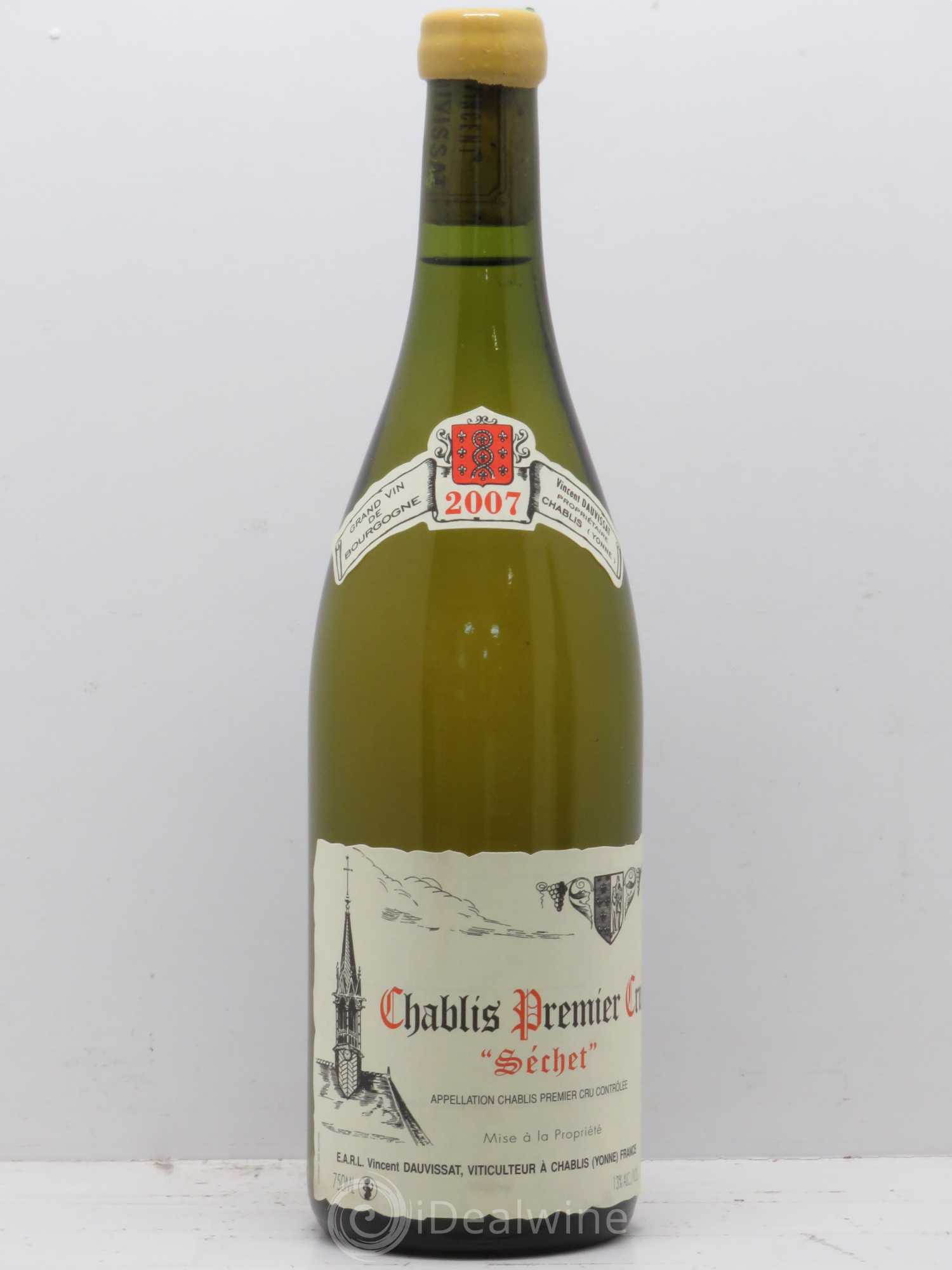 Chablis 1er Cru Séchet Vincent Dauvissat (Domaine) 2007 - Lot de 1 bouteille - 0