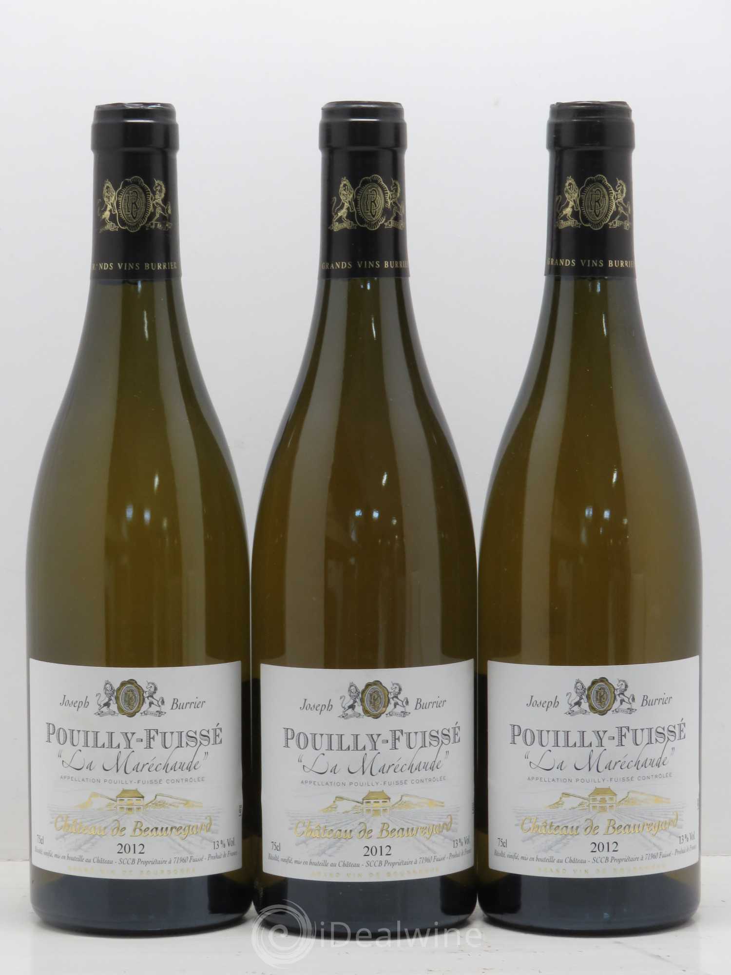 Pouilly-Fuissé La Marechaude Château De Beauregard 2012 - Posten von 3 Flaschen - 0