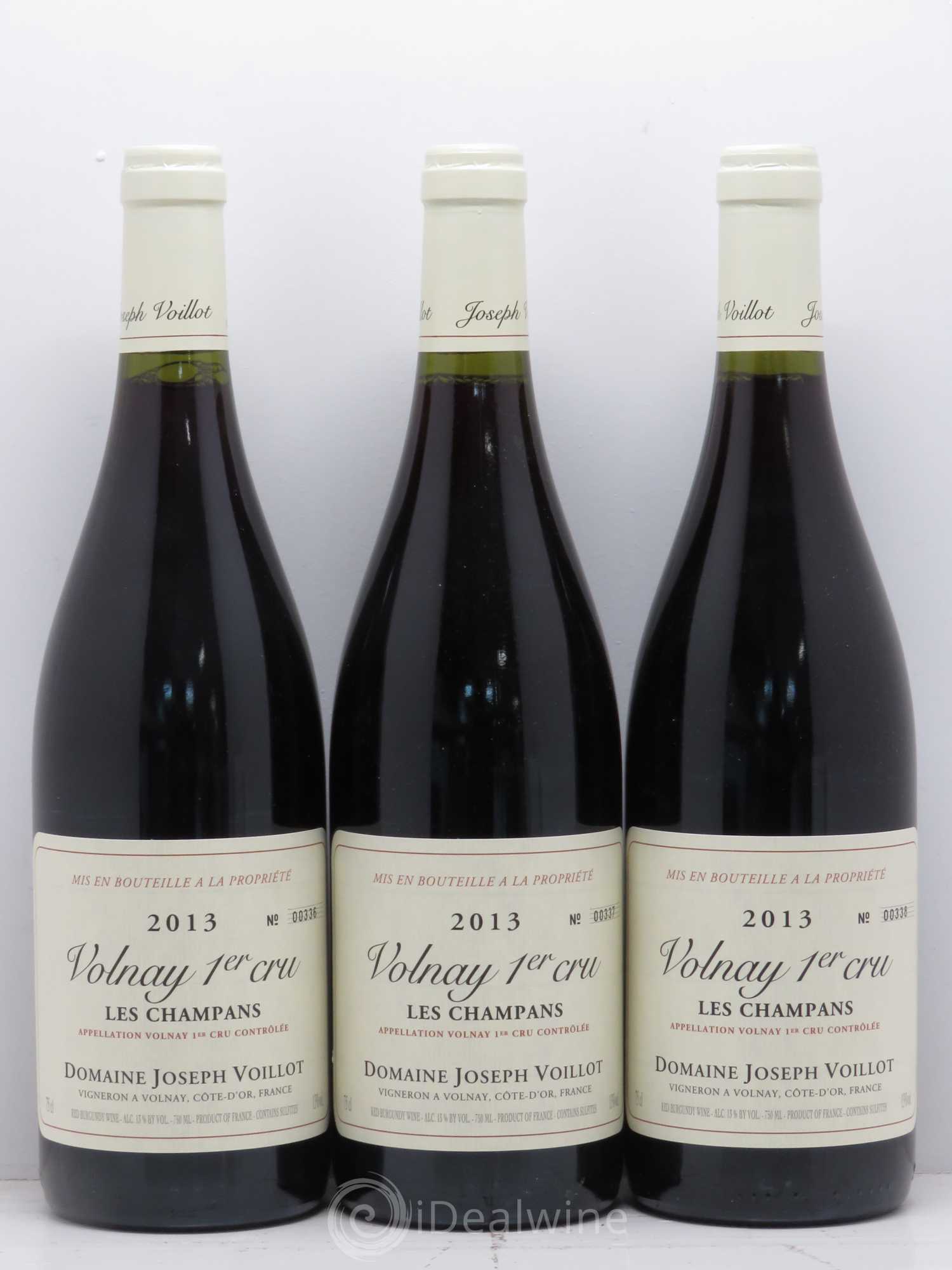 Volnay 1er Cru les Champans Joseph Voillot (Domaine) (sans prix de réserve) 2013 - Lot de 3 bouteilles - 0