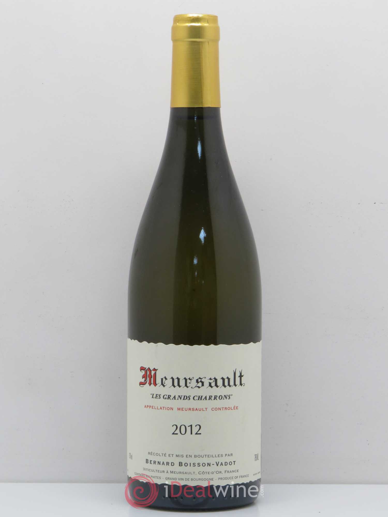 Meursault Les Grands Charrons Boisson-Vadot (Domaine) 2012 - Lot de 1 bouteille - 0