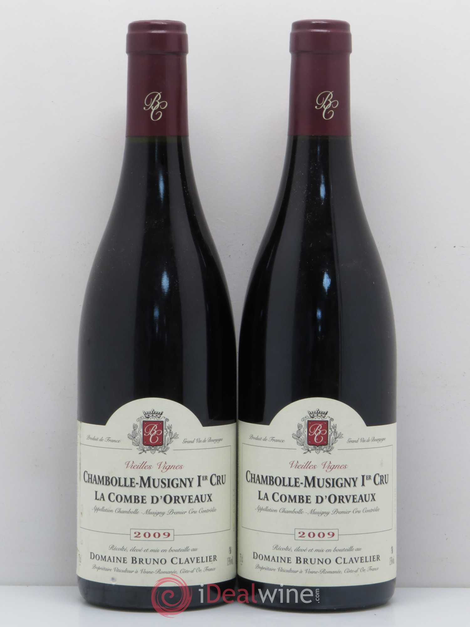 Chambolle-Musigny 1er Cru La Combe d'Orveaux Vieilles Vignes Bruno Clavelier 2009 - Lot de 2 bouteilles - 0